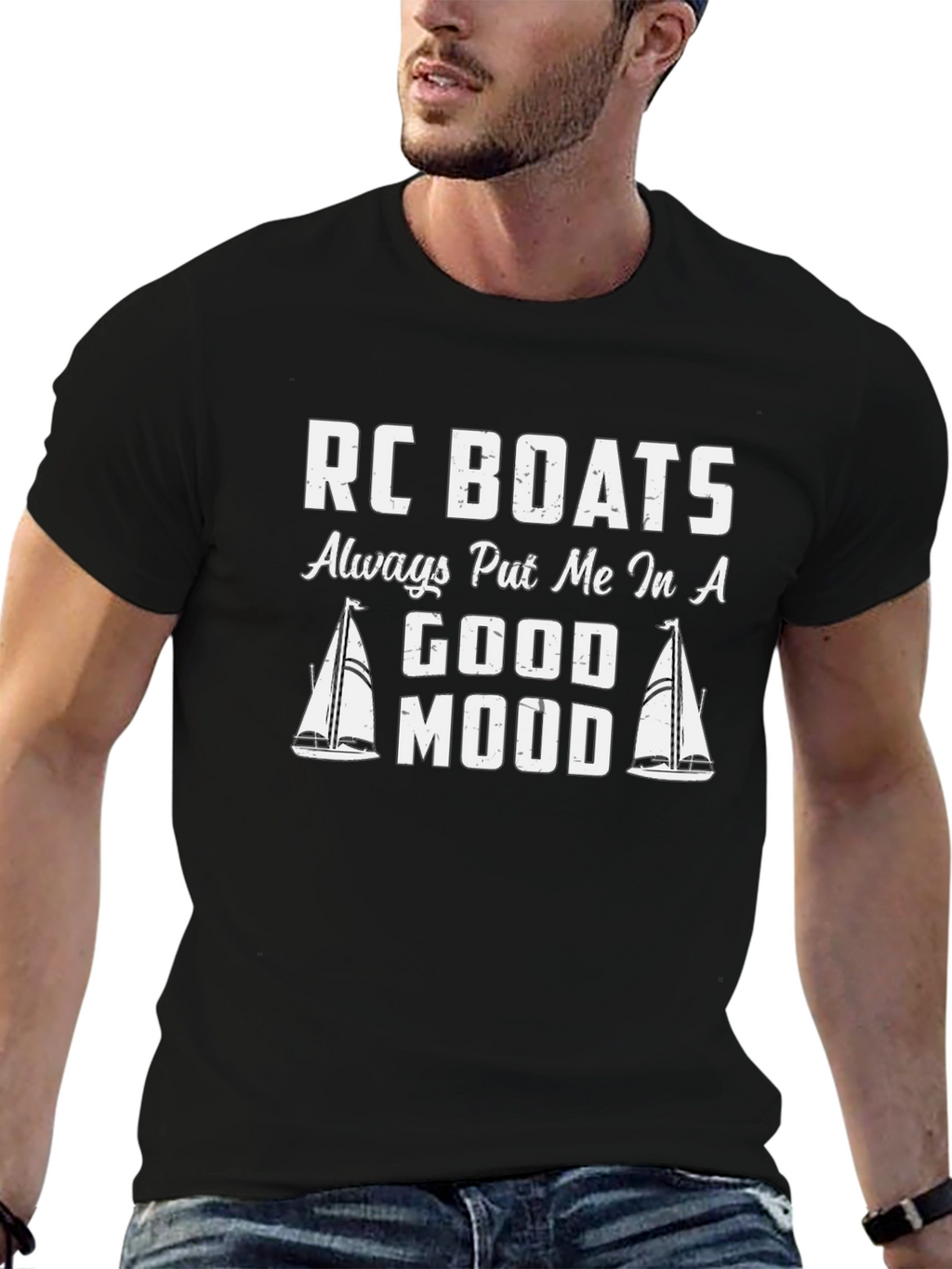RC Boats Good Mood T-Shirt Black Unisex