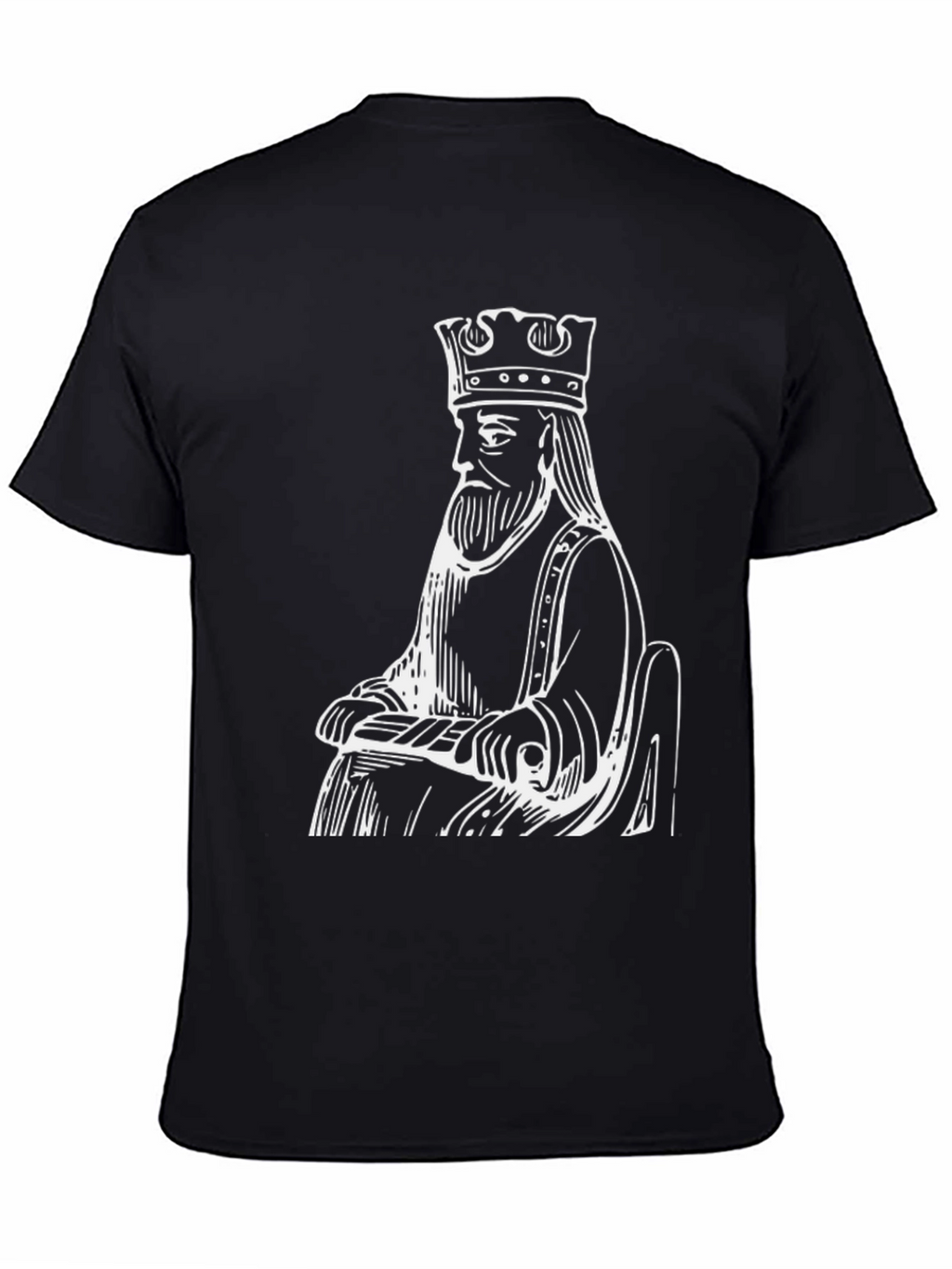 King Graphic T-Shirt - Black Cotton Tee