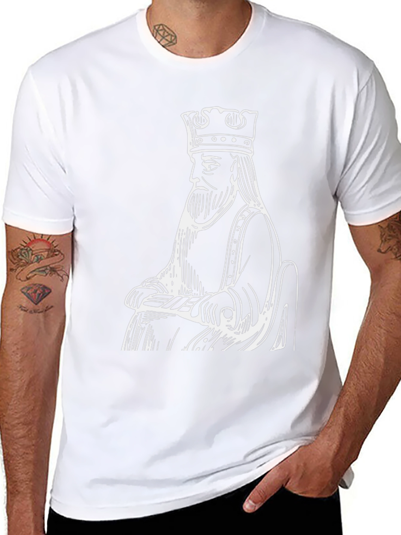 King Graphic T-Shirt - Black Cotton Tee