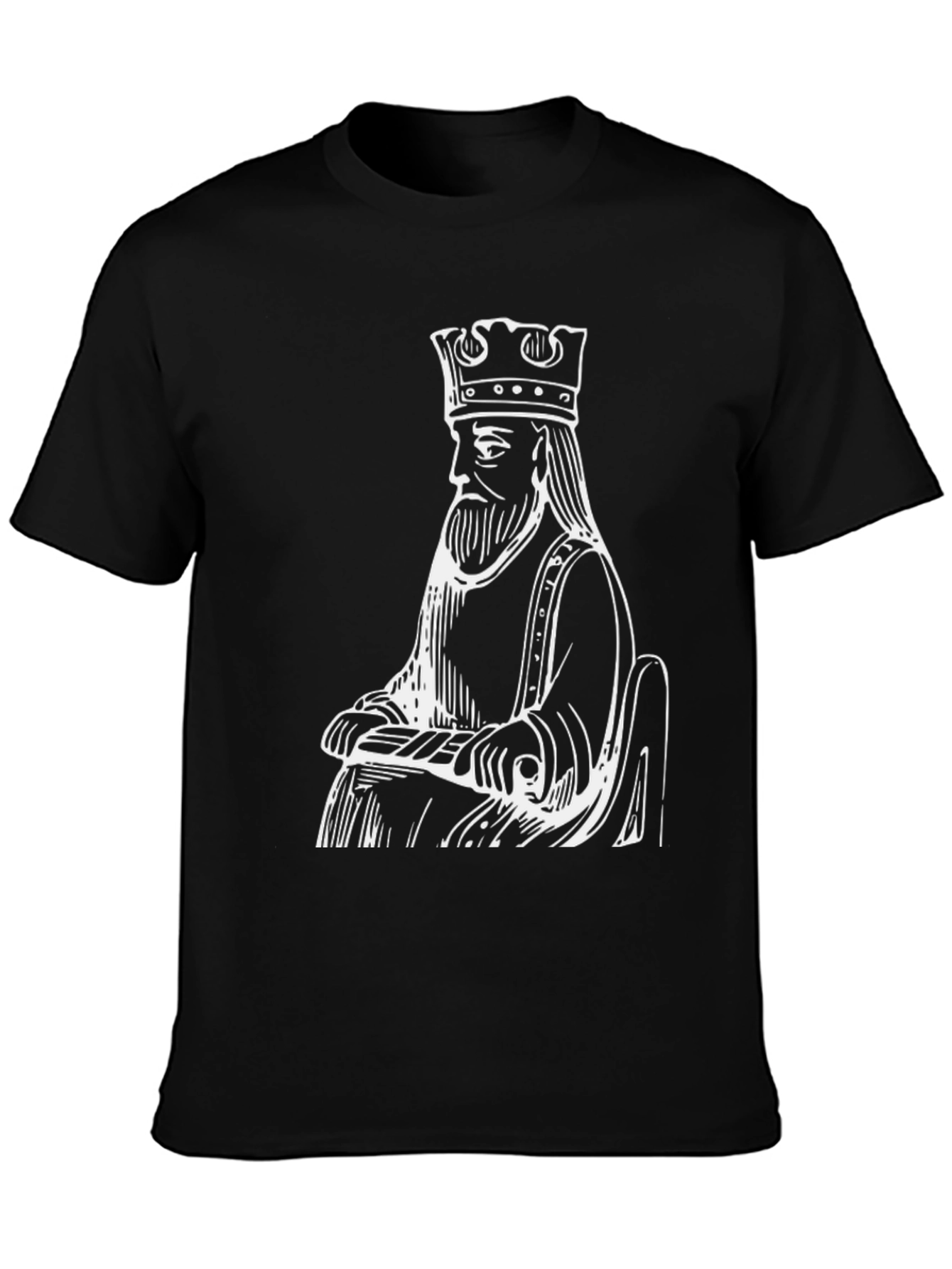 King Graphic T-Shirt - Black Cotton Tee