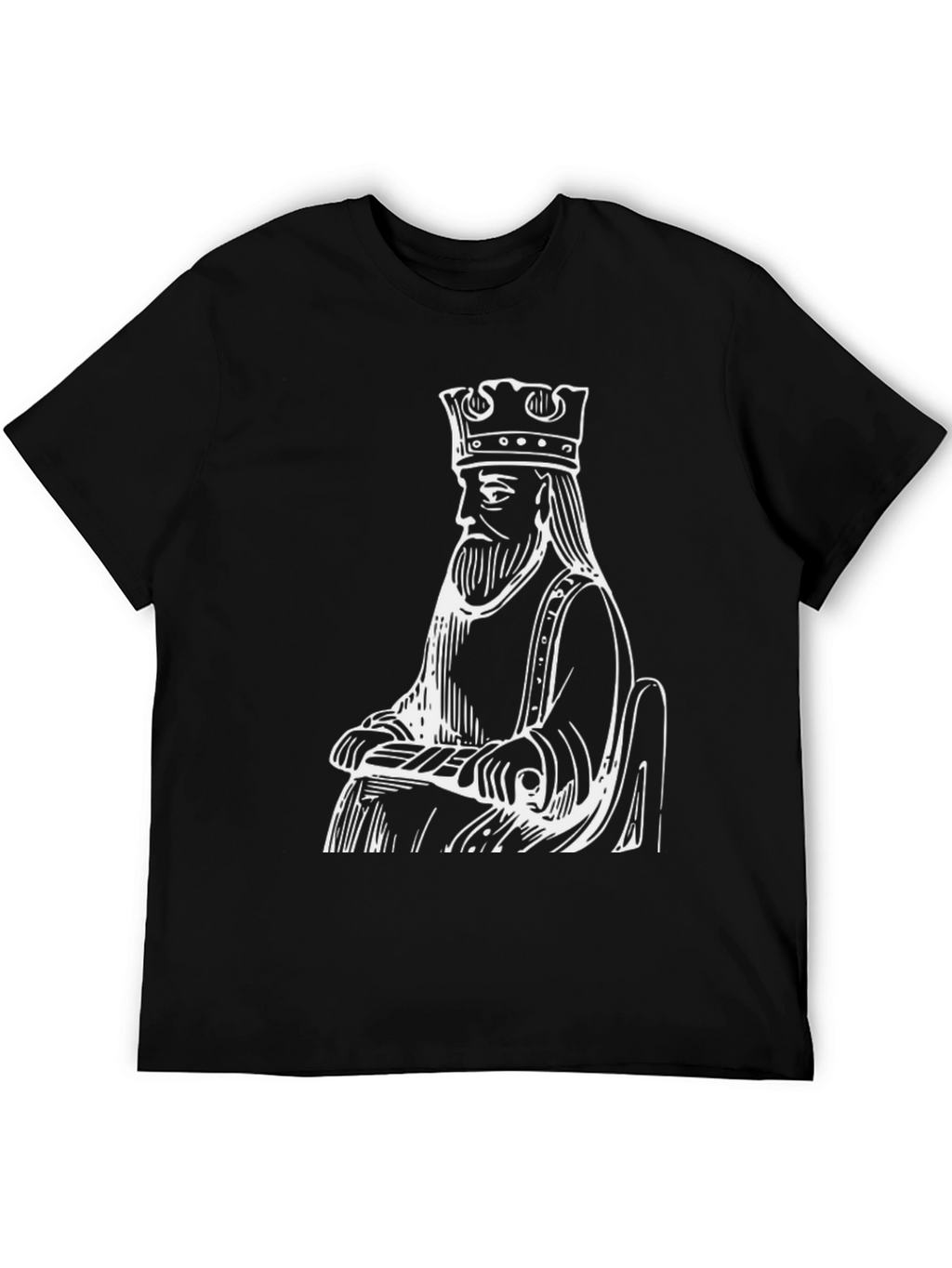 King Graphic T-Shirt - Black Cotton Tee