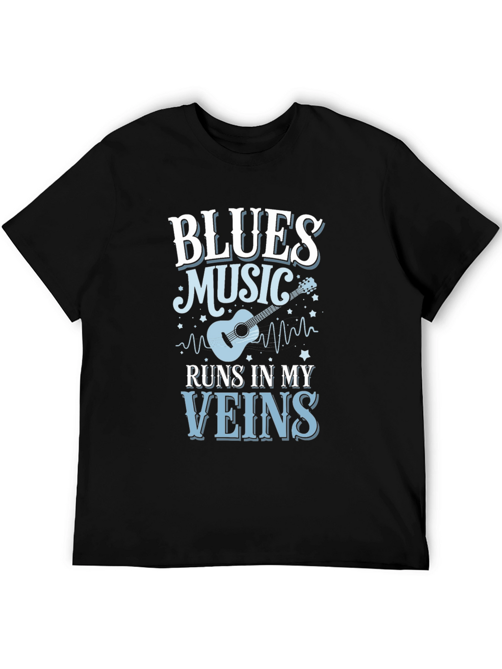 Blues Music Runs In My Veins T-Shirt