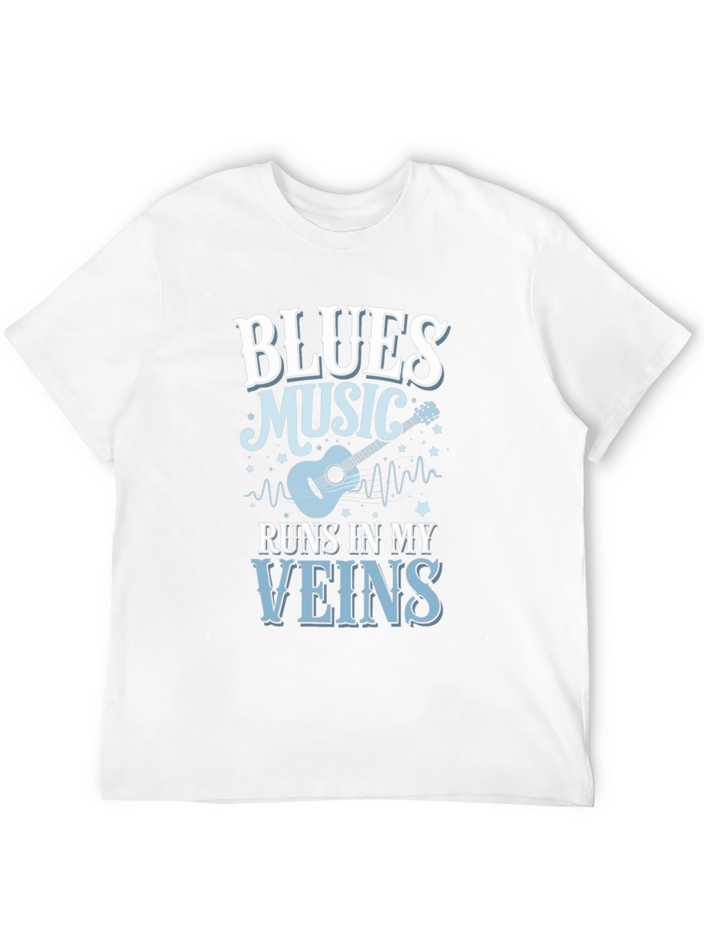 Blues Music Runs In My Veins T-Shirt
