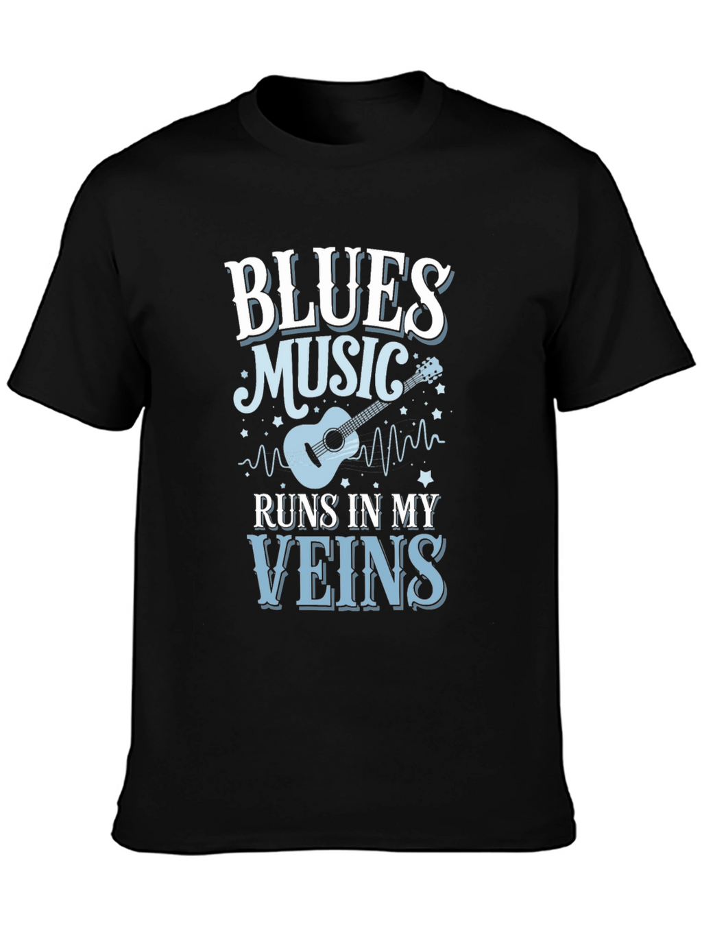 Blues Music Runs In My Veins T-Shirt