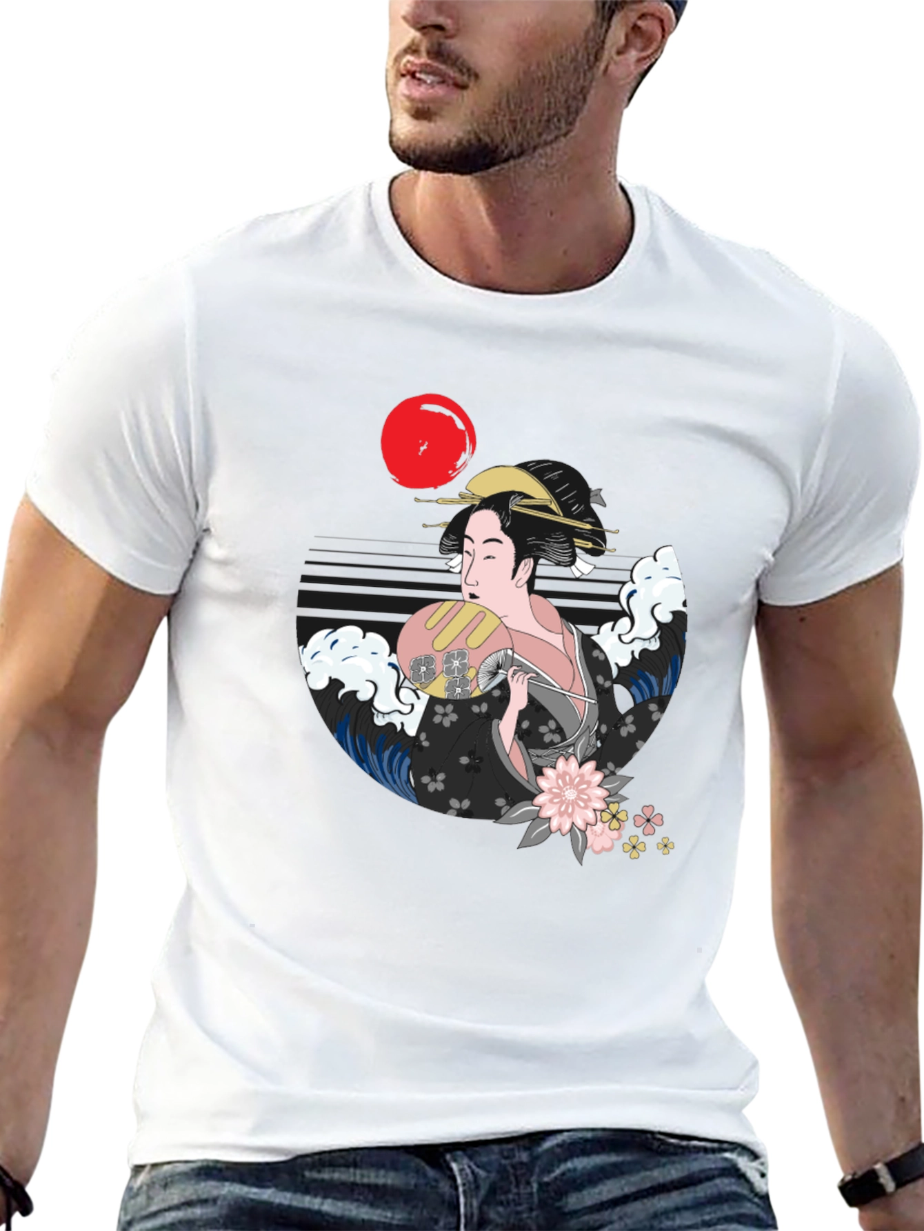 Geisha Graphic Black T-Shirt