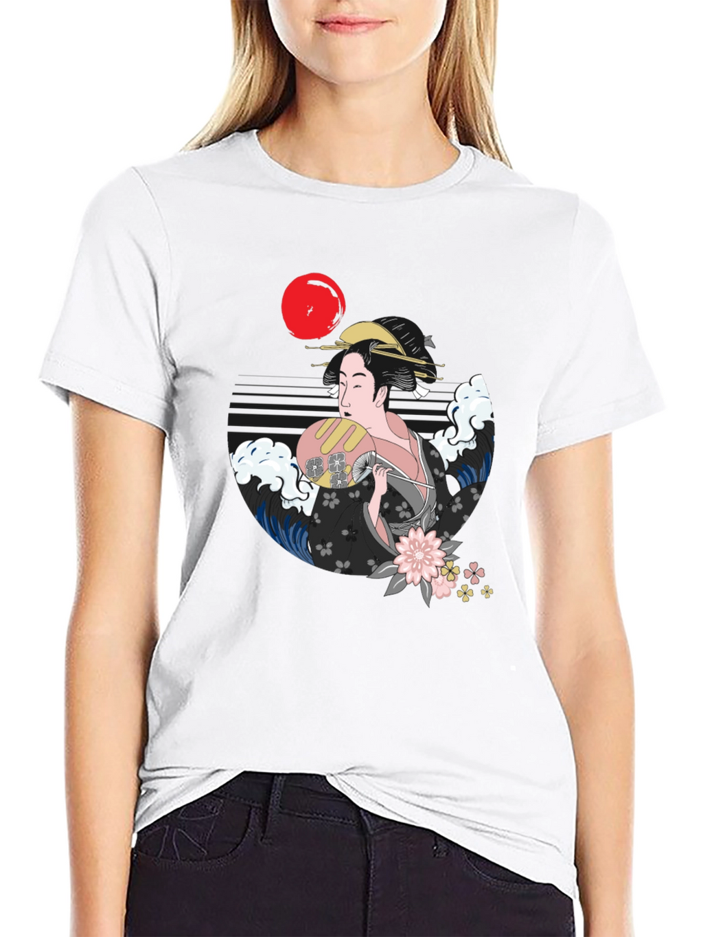 Geisha Graphic Black T-Shirt
