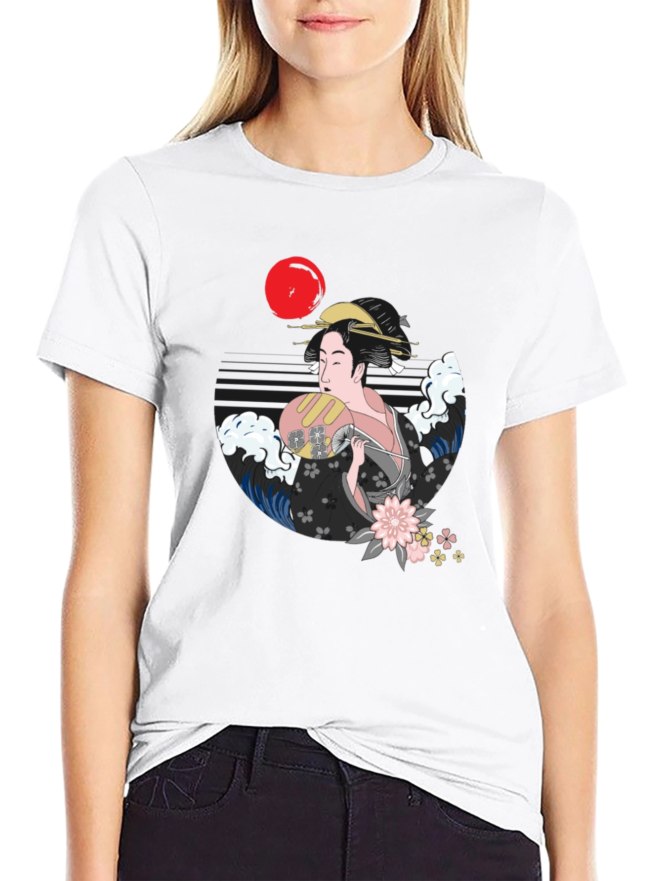 Geisha Graphic Black T-Shirt
