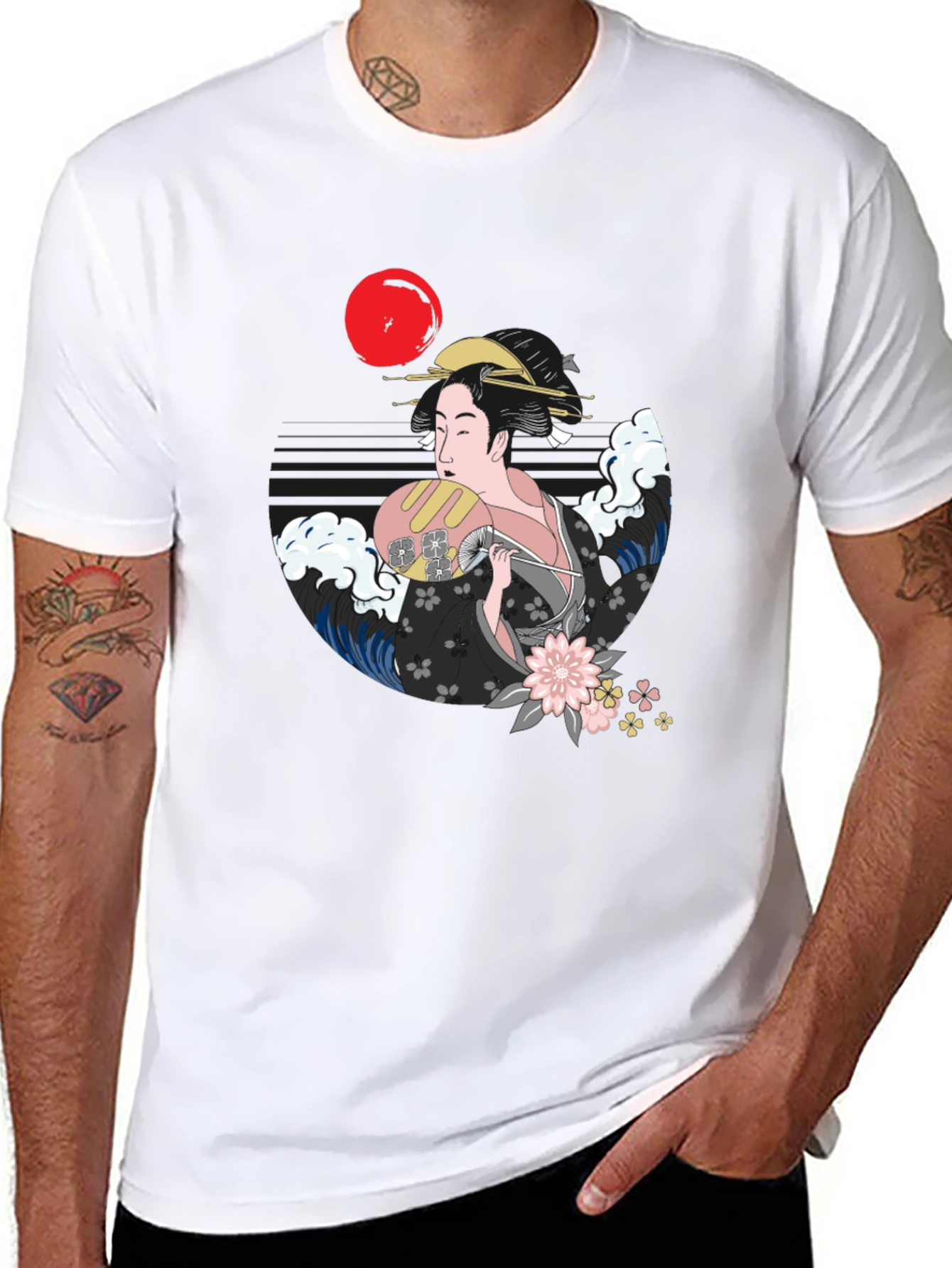 Geisha Graphic Black T-Shirt