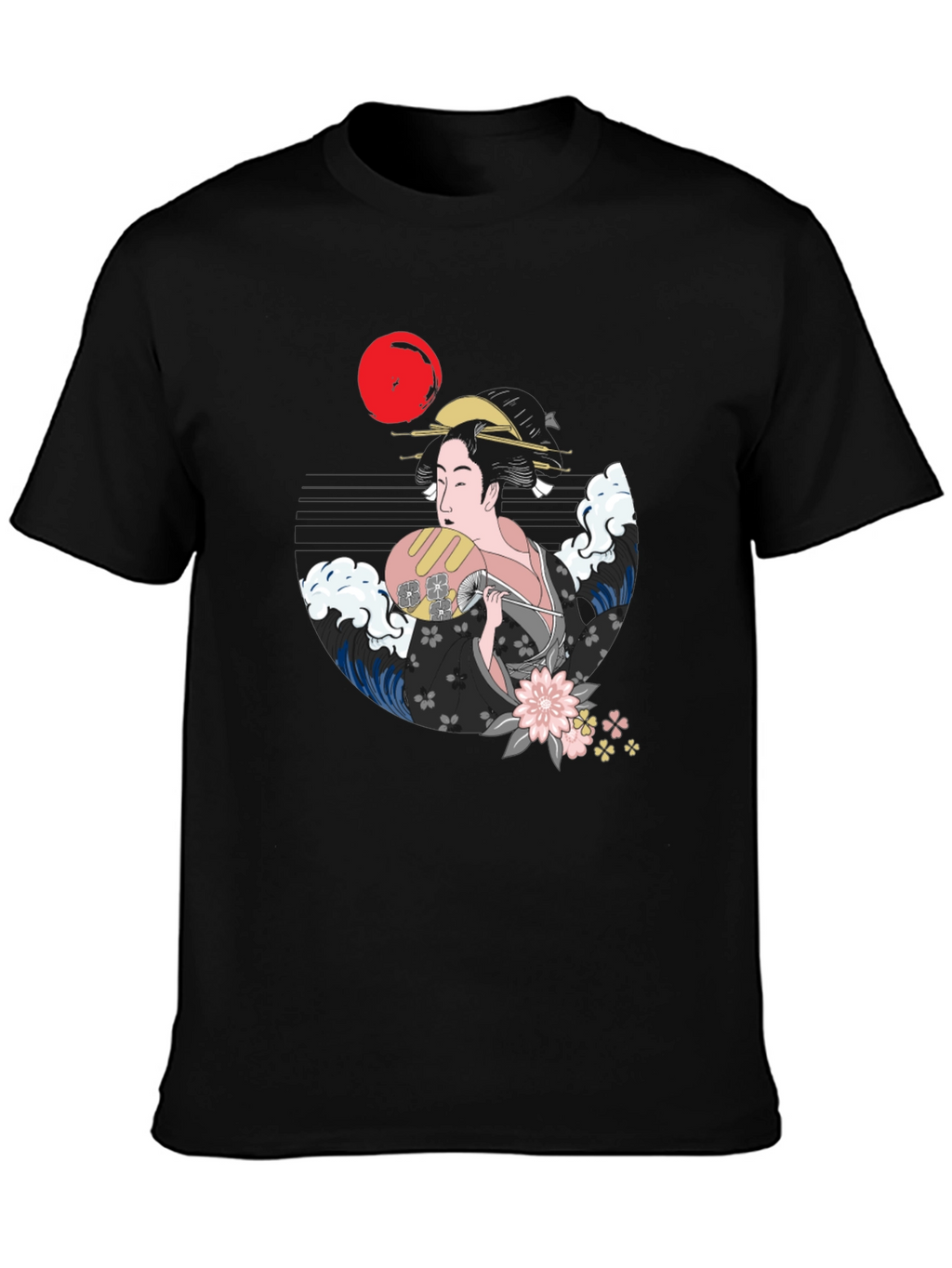 Geisha Graphic Black T-Shirt