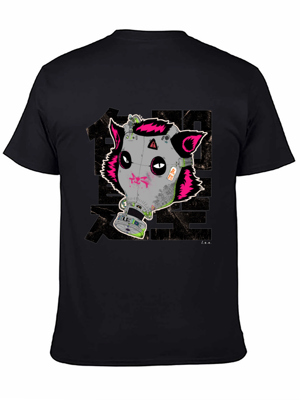 Cyberpunk Gas Mask Fox Graphic T-Shirt