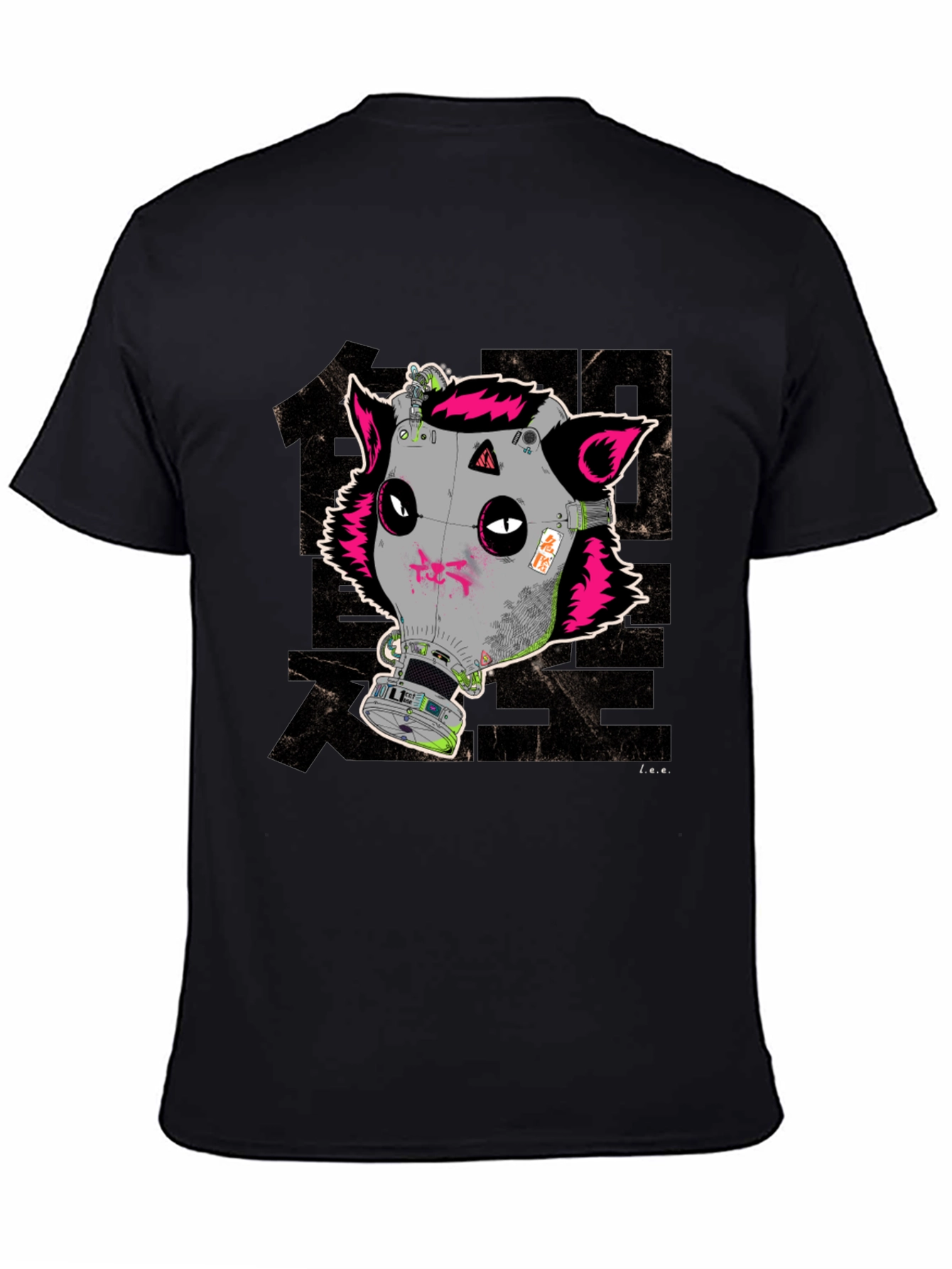 Cyberpunk Gas Mask Fox Graphic T-Shirt