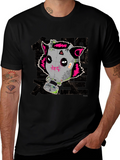 Cyberpunk Gas Mask Fox Graphic T-Shirt