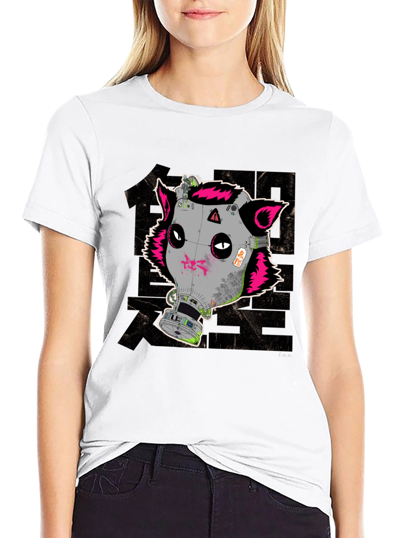 Cyberpunk Gas Mask Fox Graphic T-Shirt