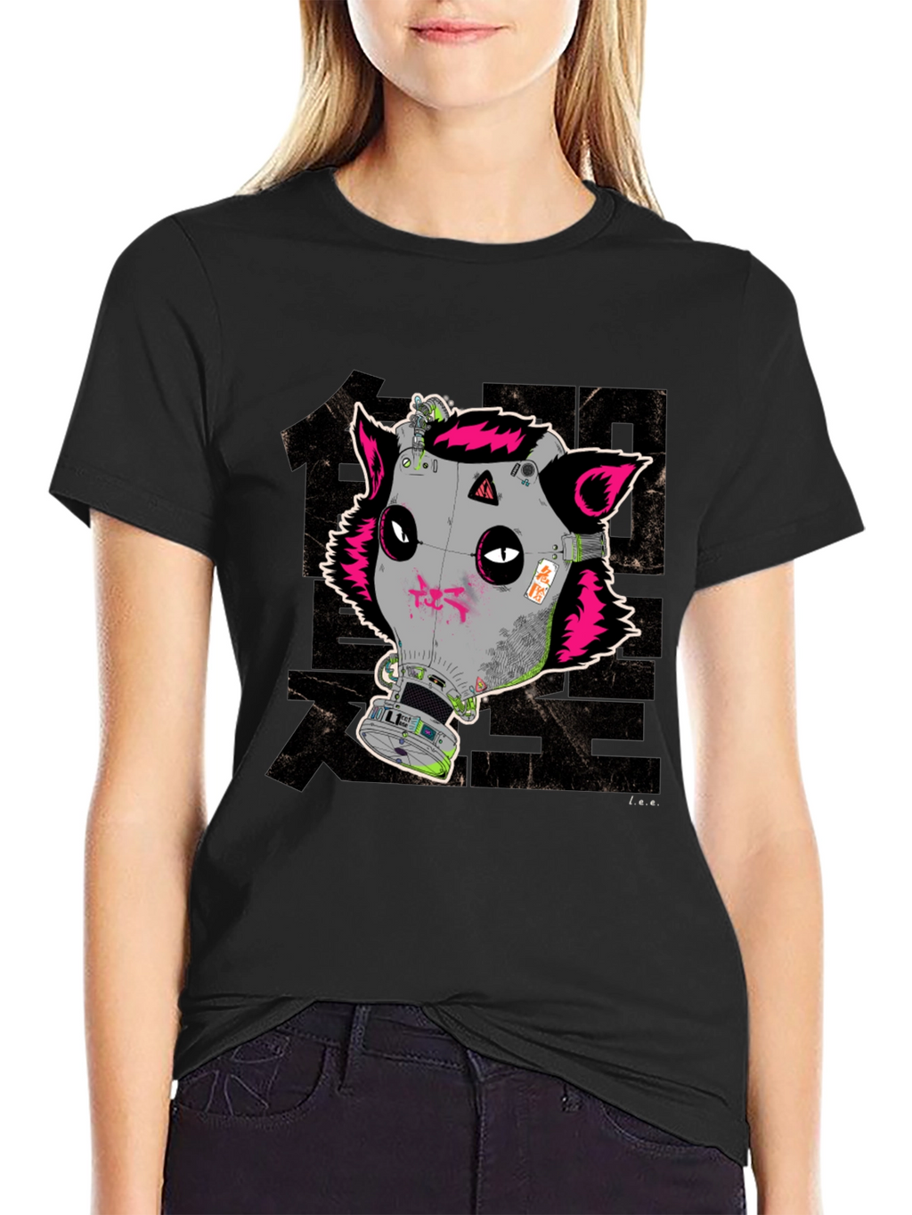 Cyberpunk Gas Mask Fox Graphic T-Shirt