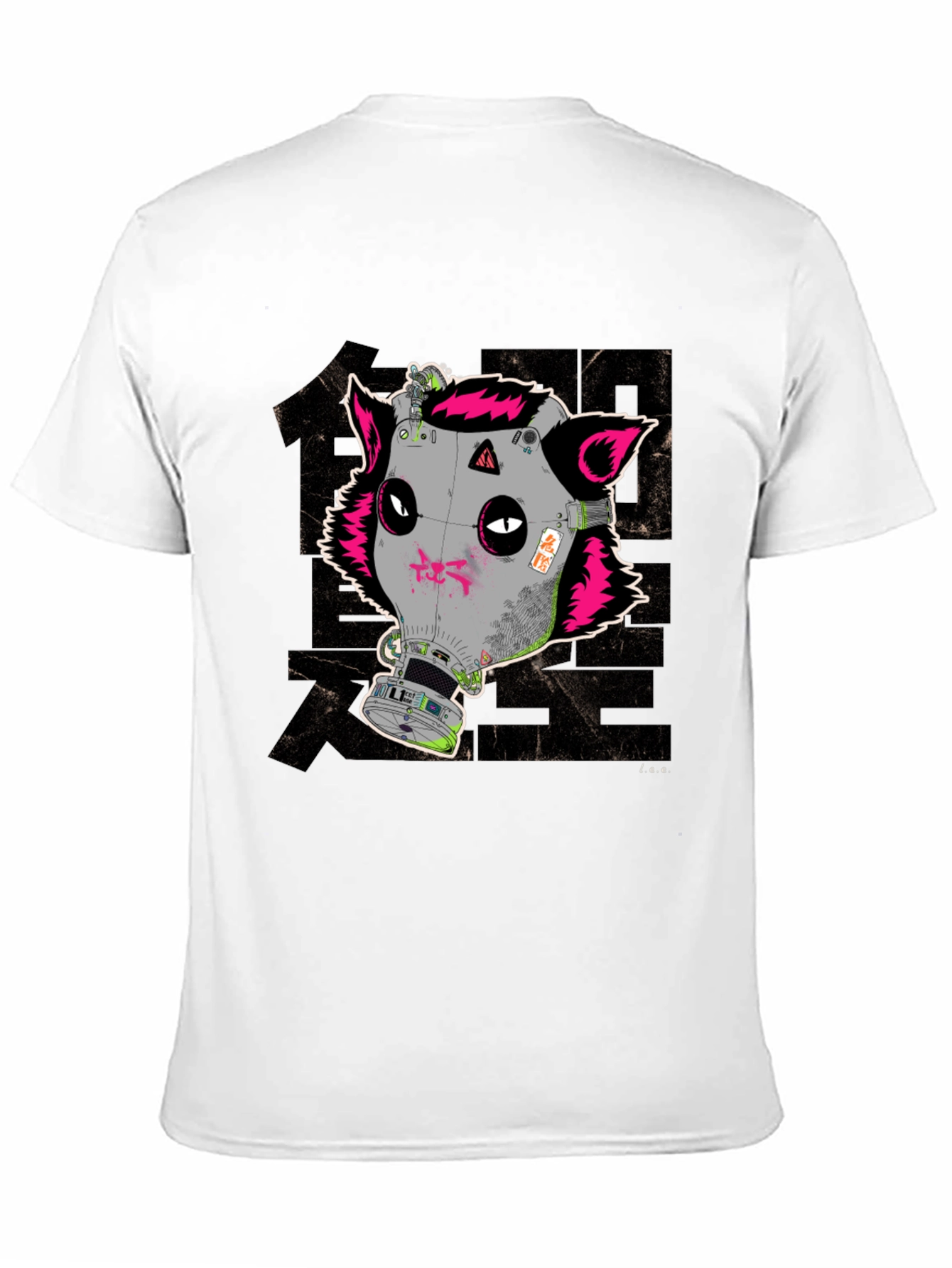 Cyberpunk Gas Mask Fox Graphic T-Shirt