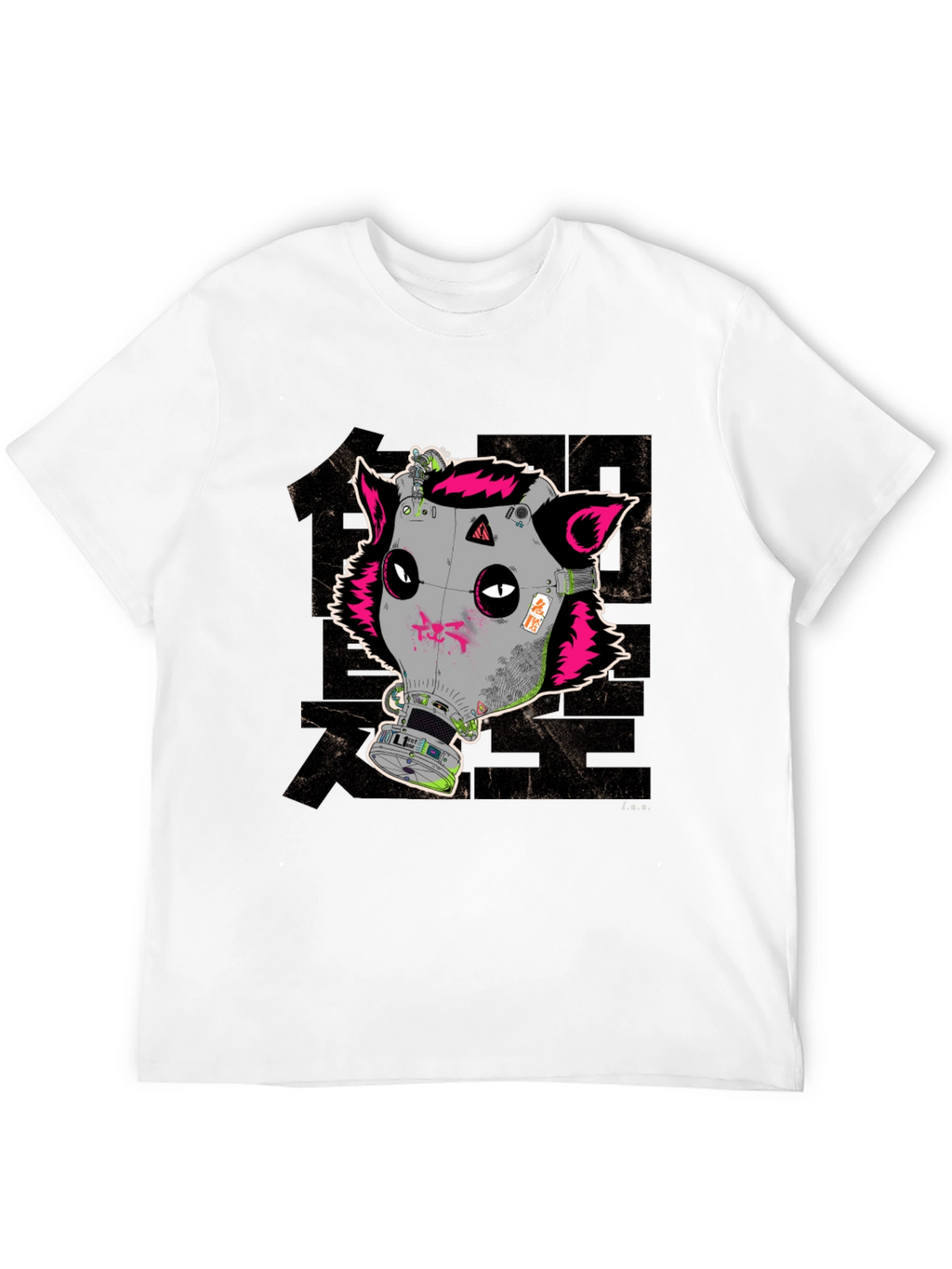 Cyberpunk Gas Mask Fox Graphic T-Shirt