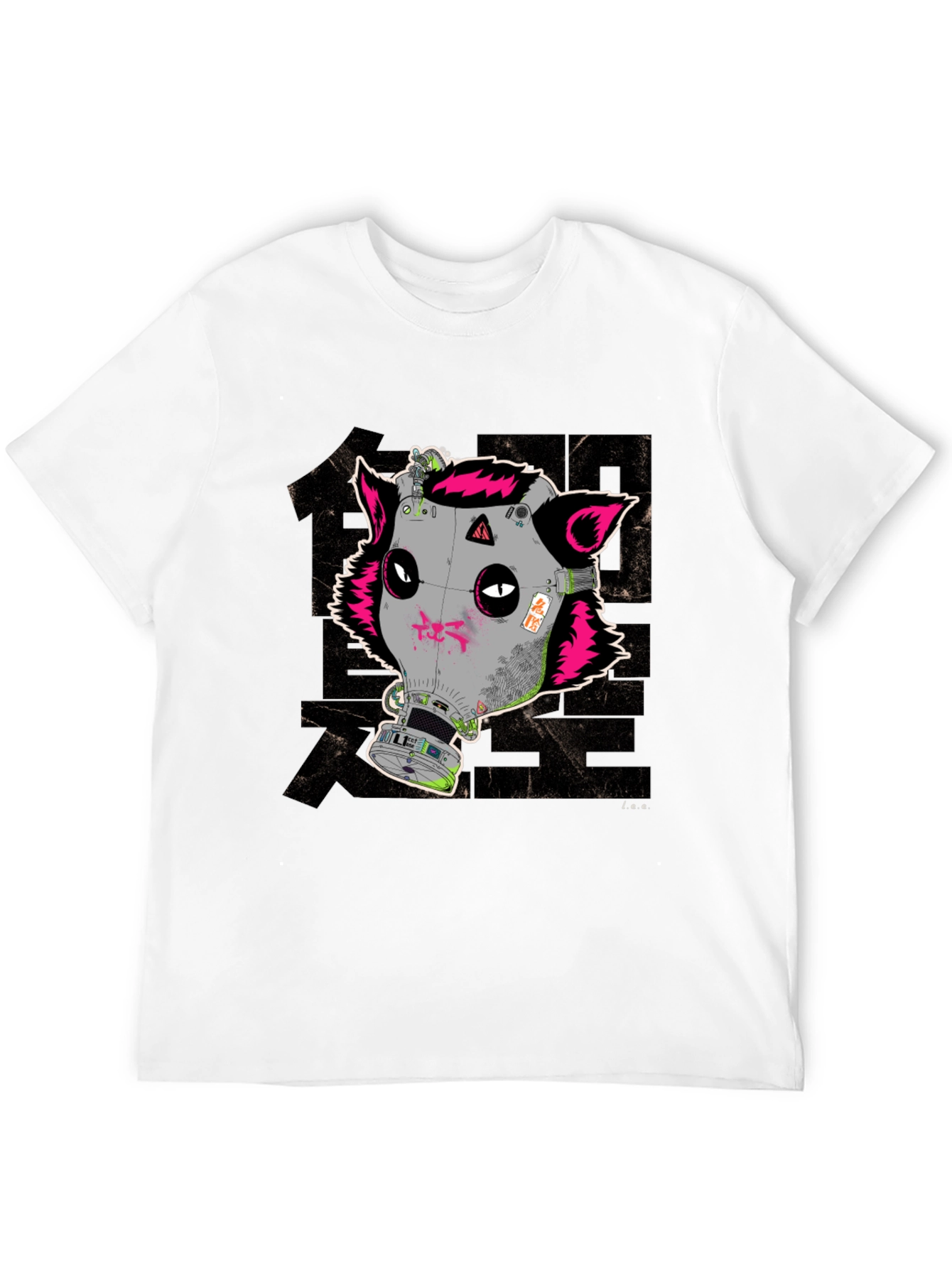 Cyberpunk Gas Mask Fox Graphic T-Shirt