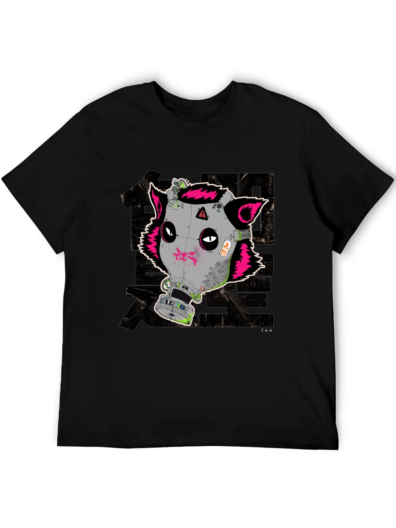 Cyberpunk Gas Mask Fox Graphic T-Shirt
