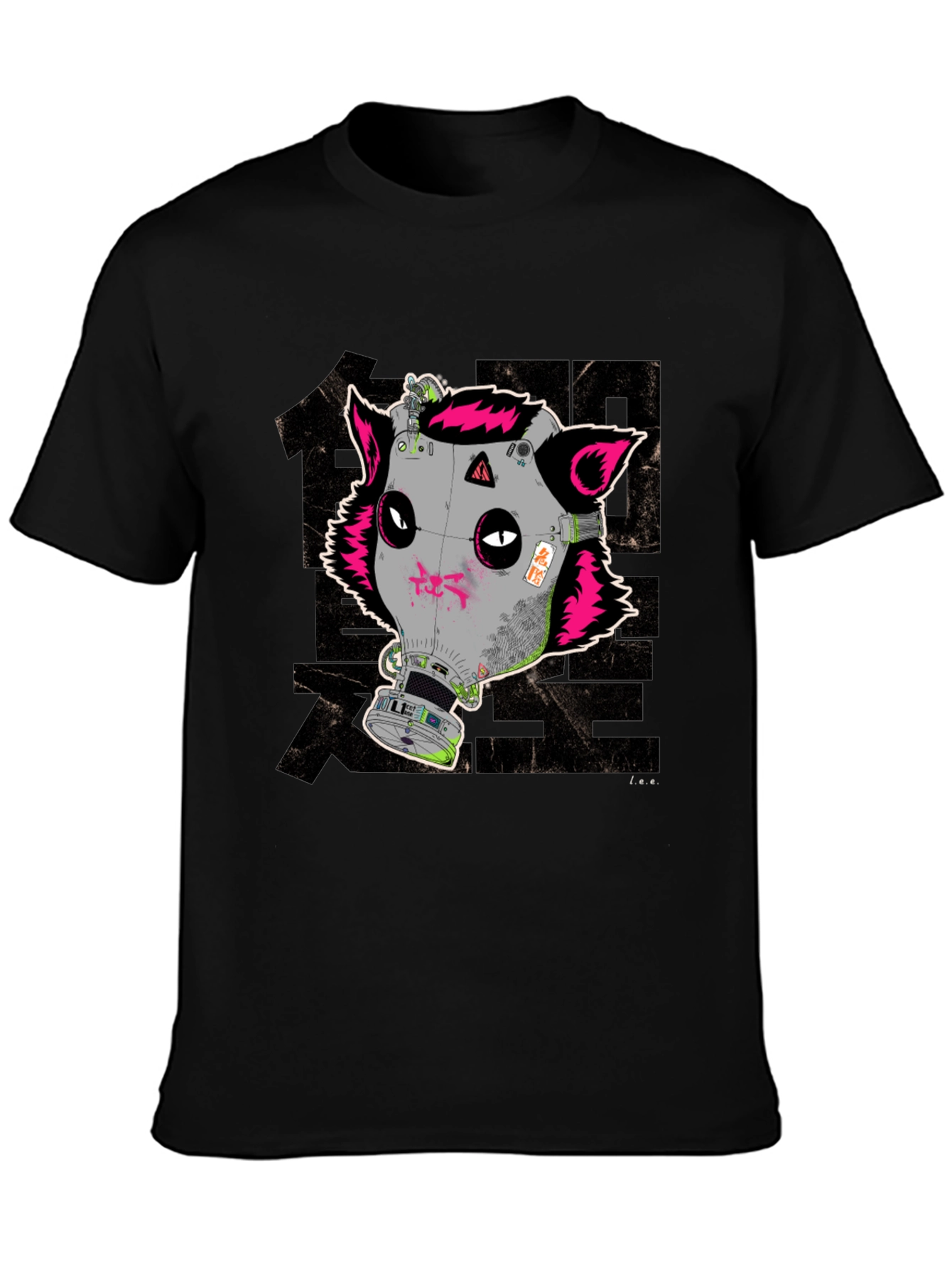 Cyberpunk Gas Mask Fox Graphic T-Shirt
