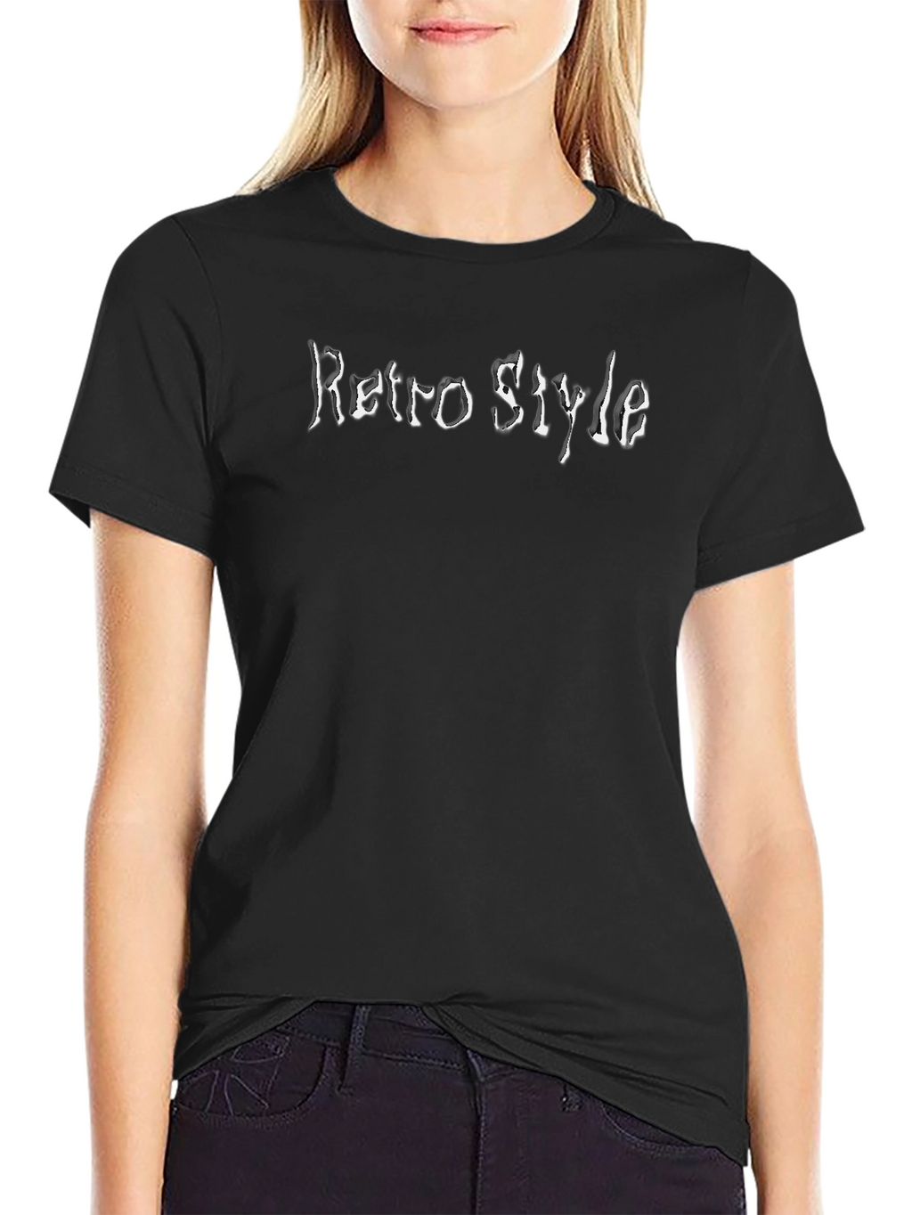 Retro Style Graphic Black T-Shirt