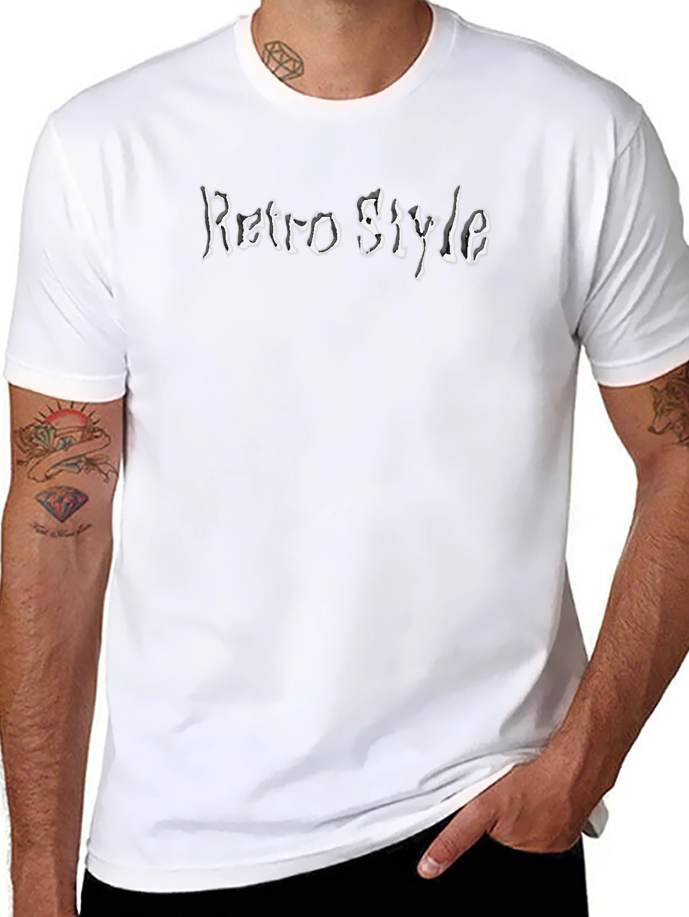 Retro Style Graphic Black T-Shirt