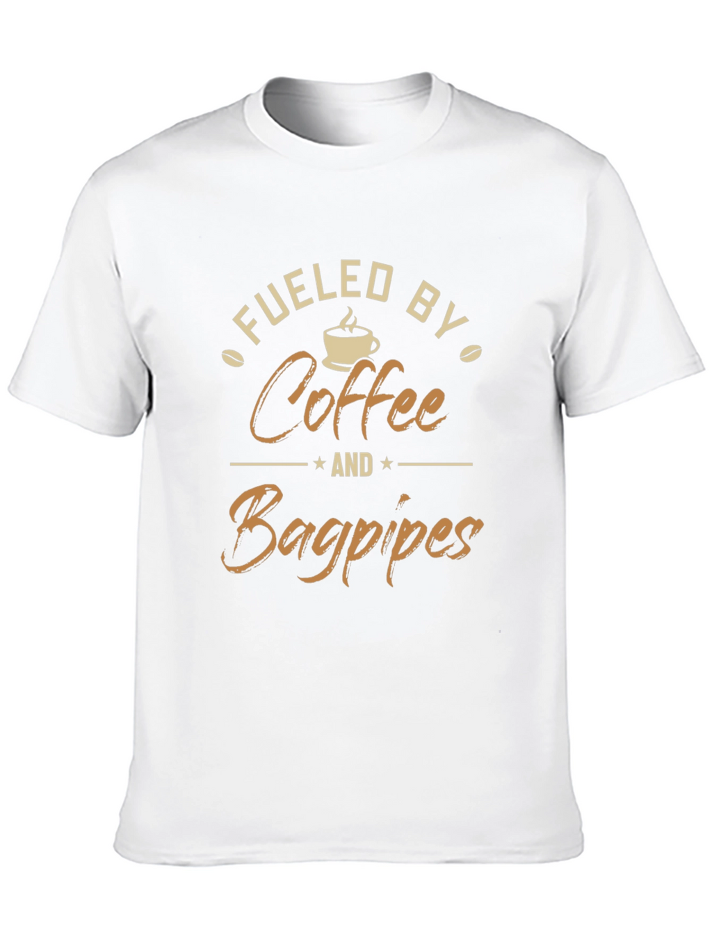 Fueled By Coffee & Bagpipes Graphic T-Shirt