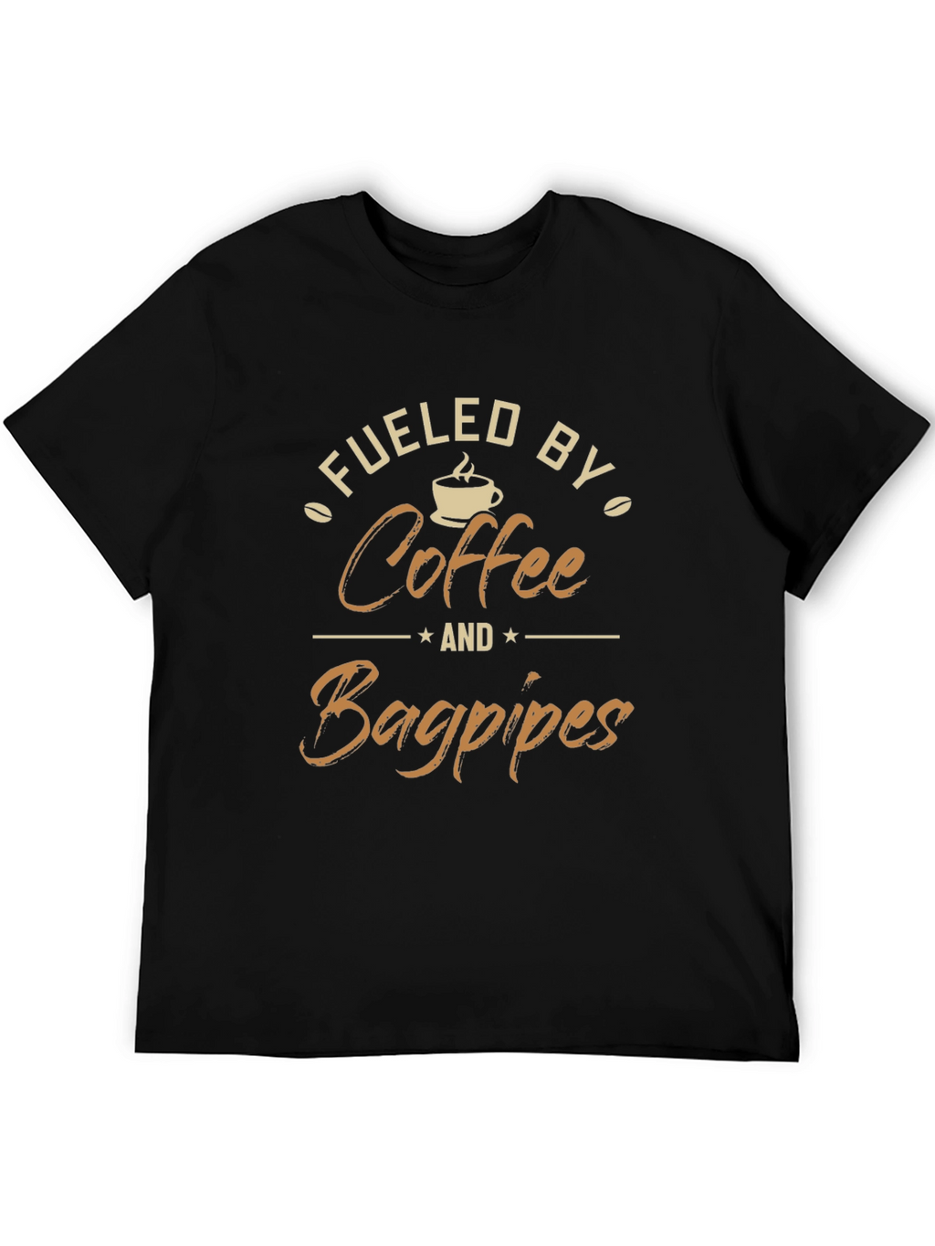Fueled By Coffee & Bagpipes Graphic T-Shirt