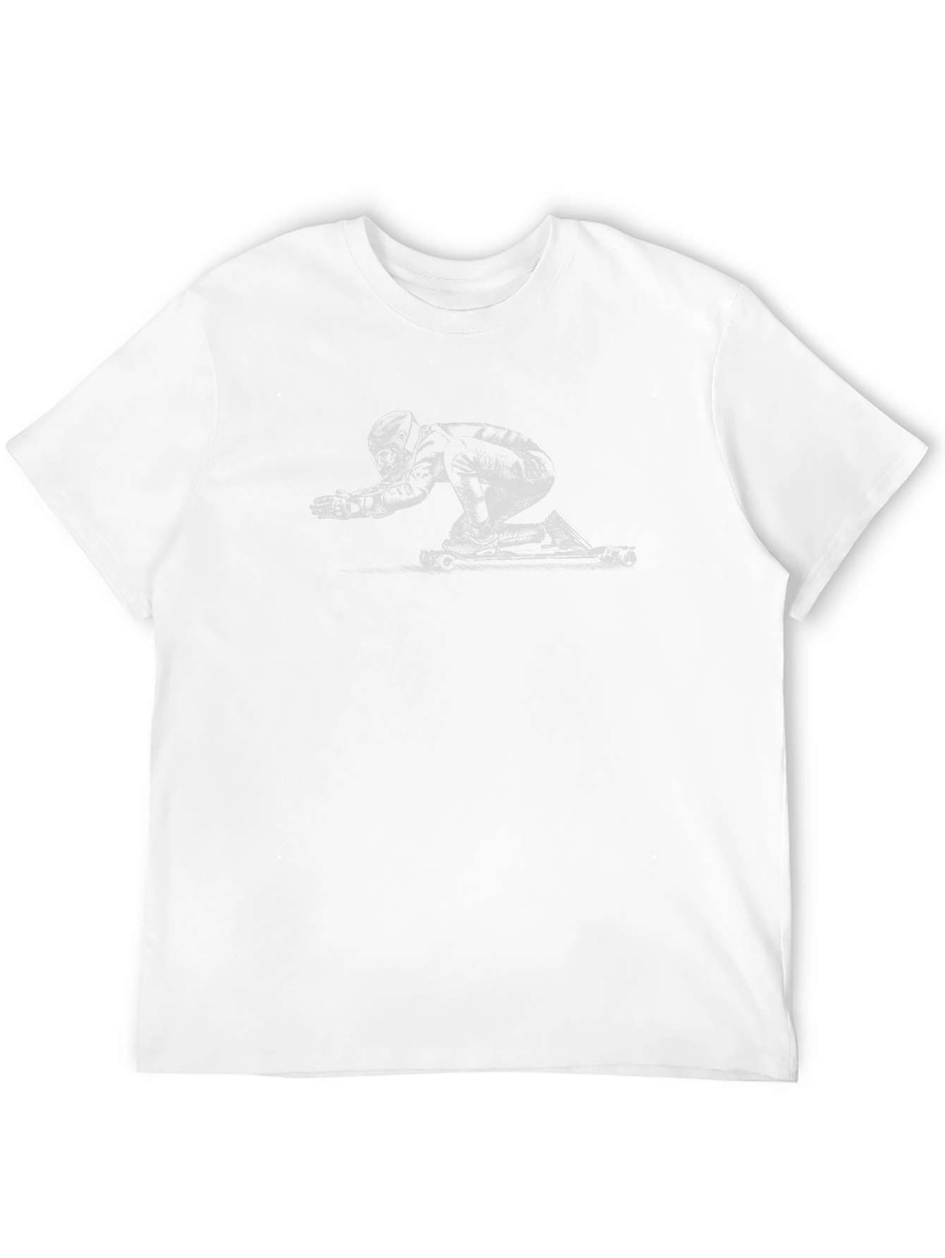 Black T-Shirt with Longboarder Graphic