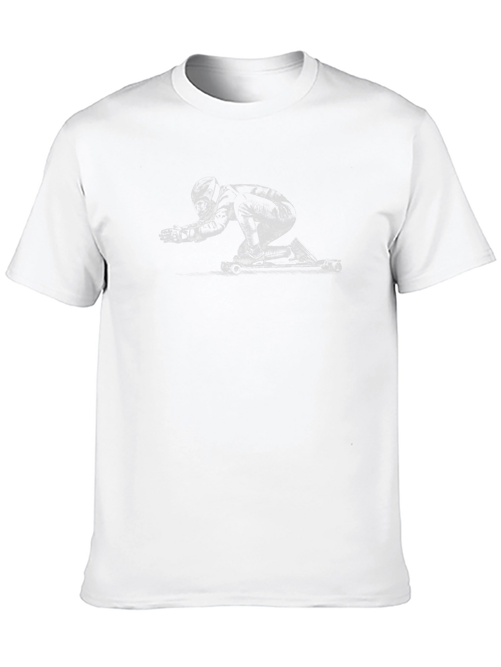 Black T-Shirt with Longboarder Graphic
