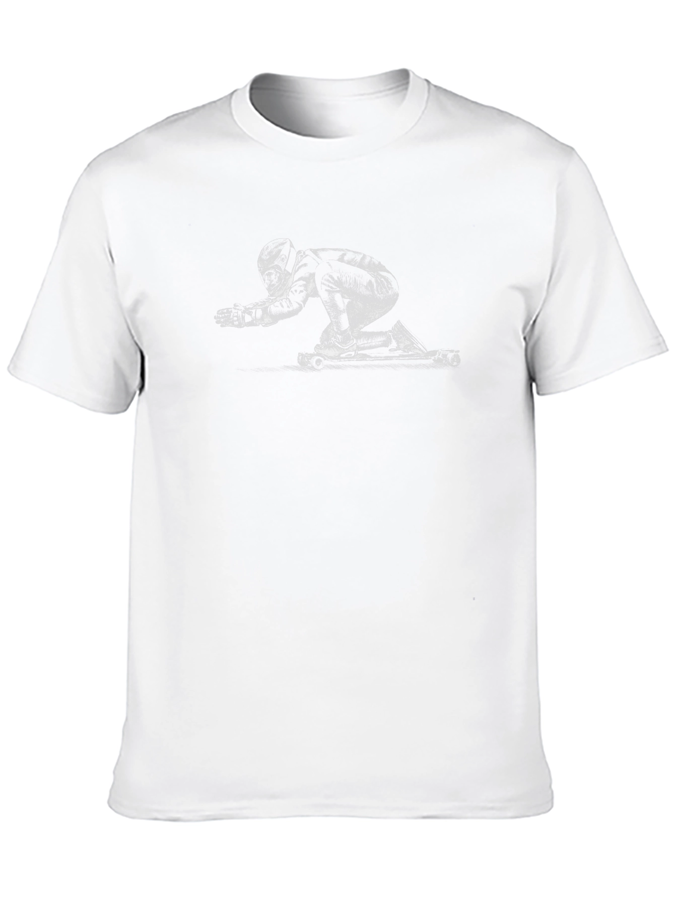 Black T-Shirt with Longboarder Graphic