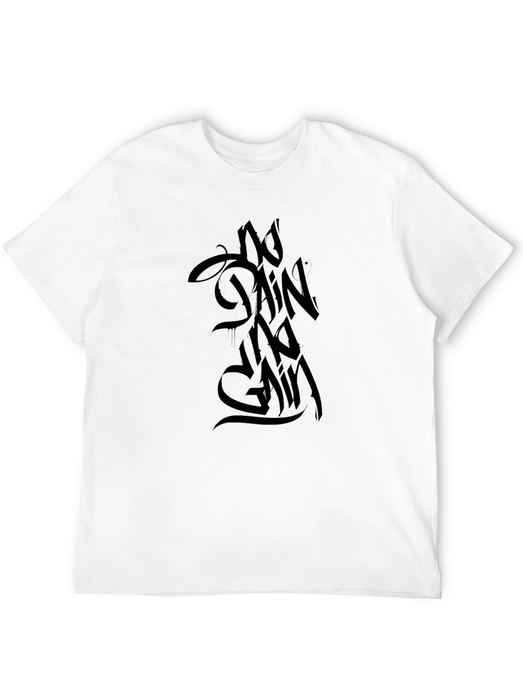 Black No Pain No Gain Graphic T-Shirt
