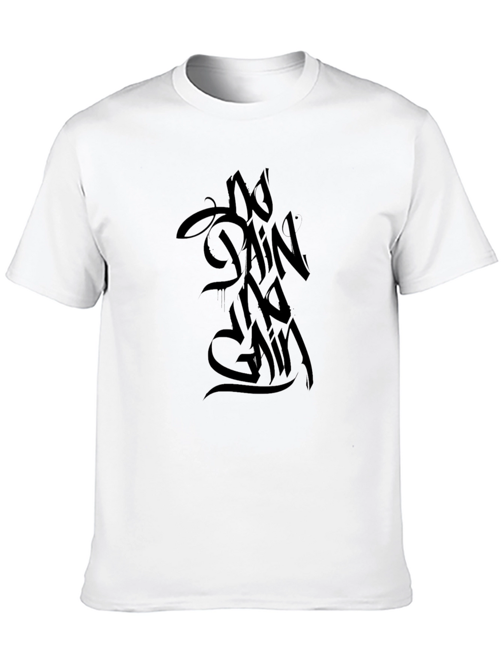 Black No Pain No Gain Graphic T-Shirt