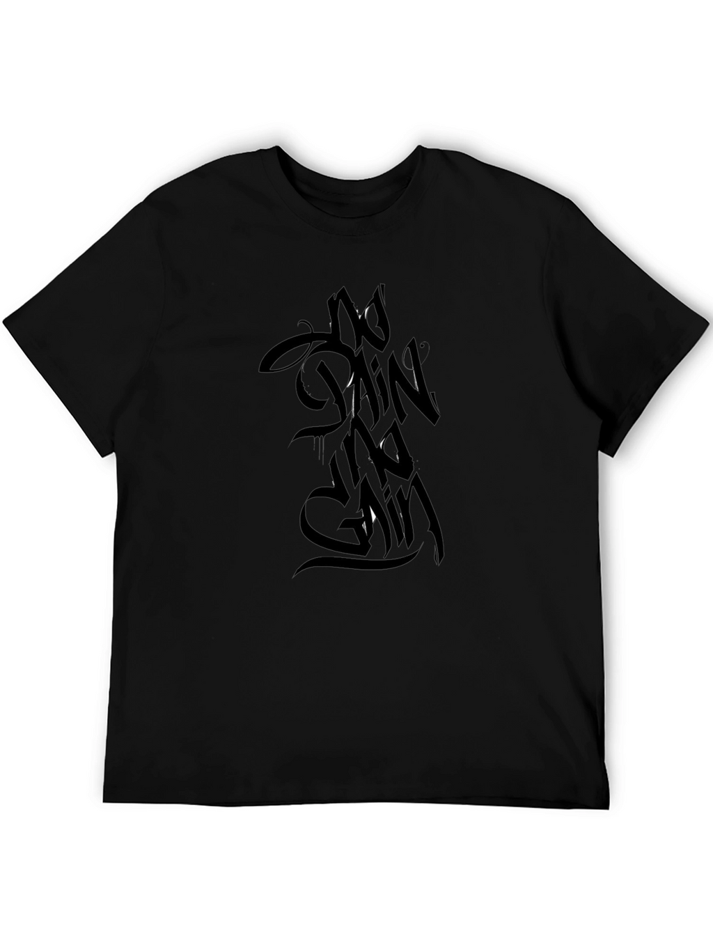 Black No Pain No Gain Graphic T-Shirt