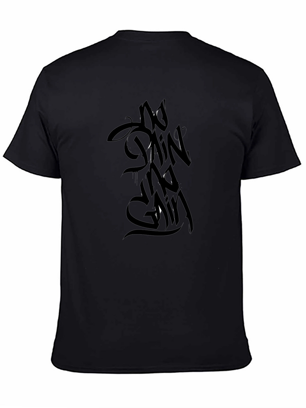 Black No Pain No Gain Graphic T-Shirt