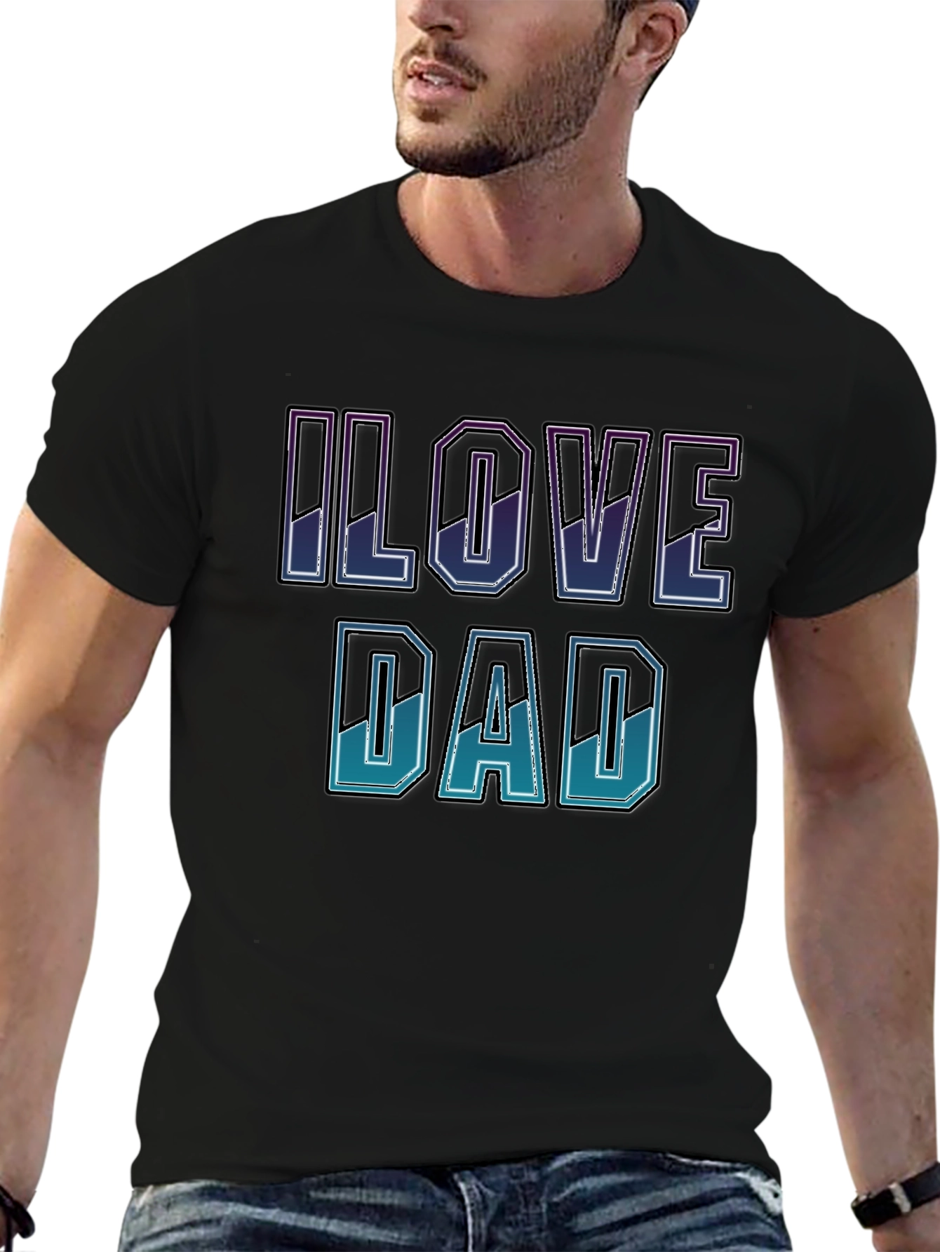 I Love Dad T-Shirt - Stylish Fathers Day Gift