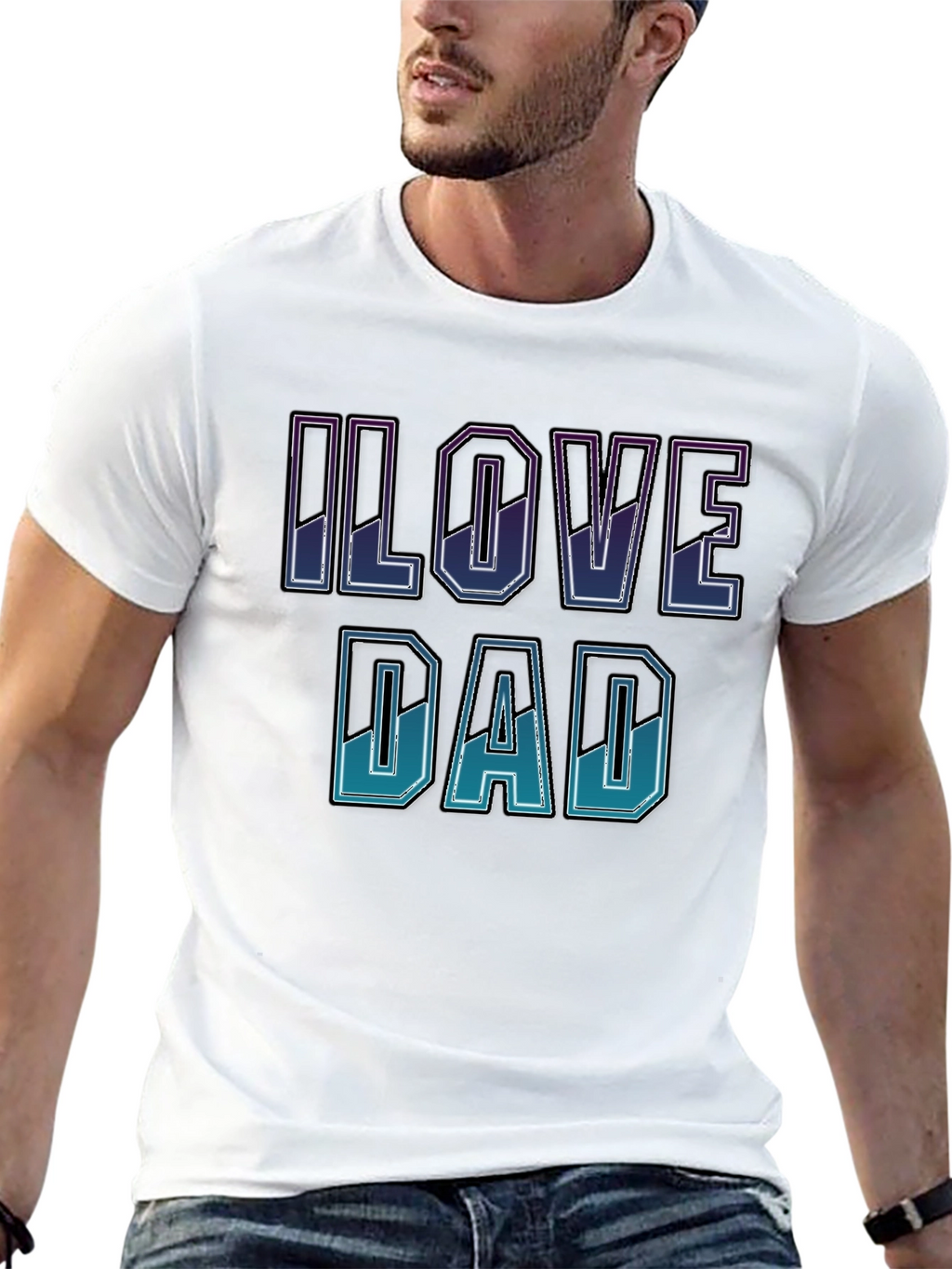 I Love Dad T-Shirt - Stylish Fathers Day Gift