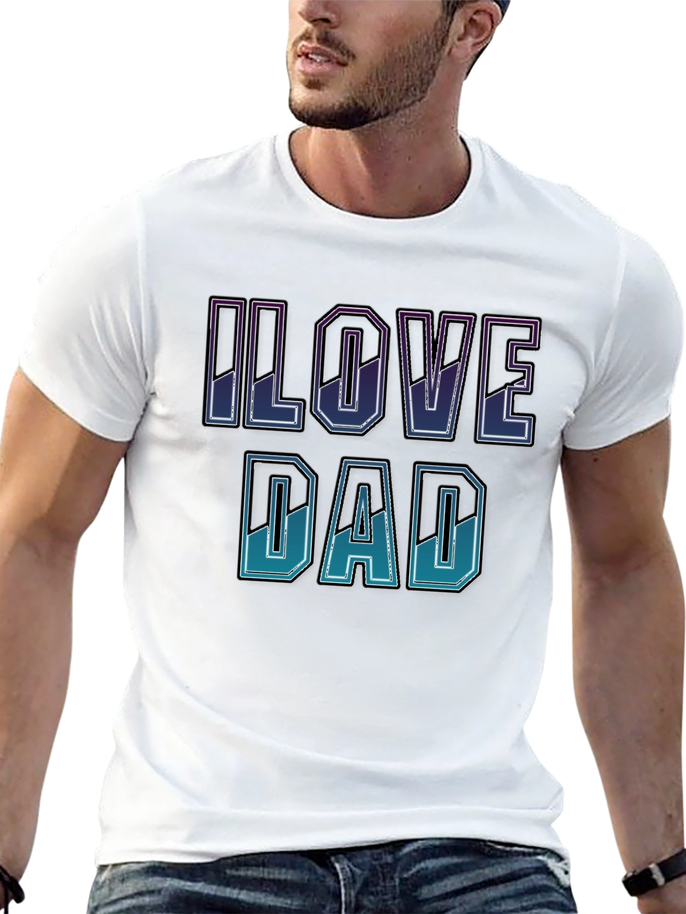 I Love Dad T-Shirt - Stylish Fathers Day Gift