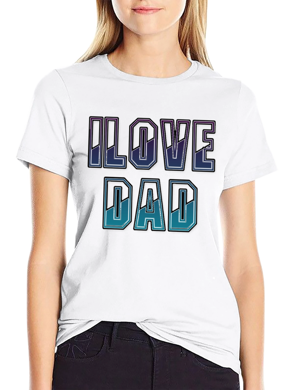 I Love Dad T-Shirt - Stylish Fathers Day Gift