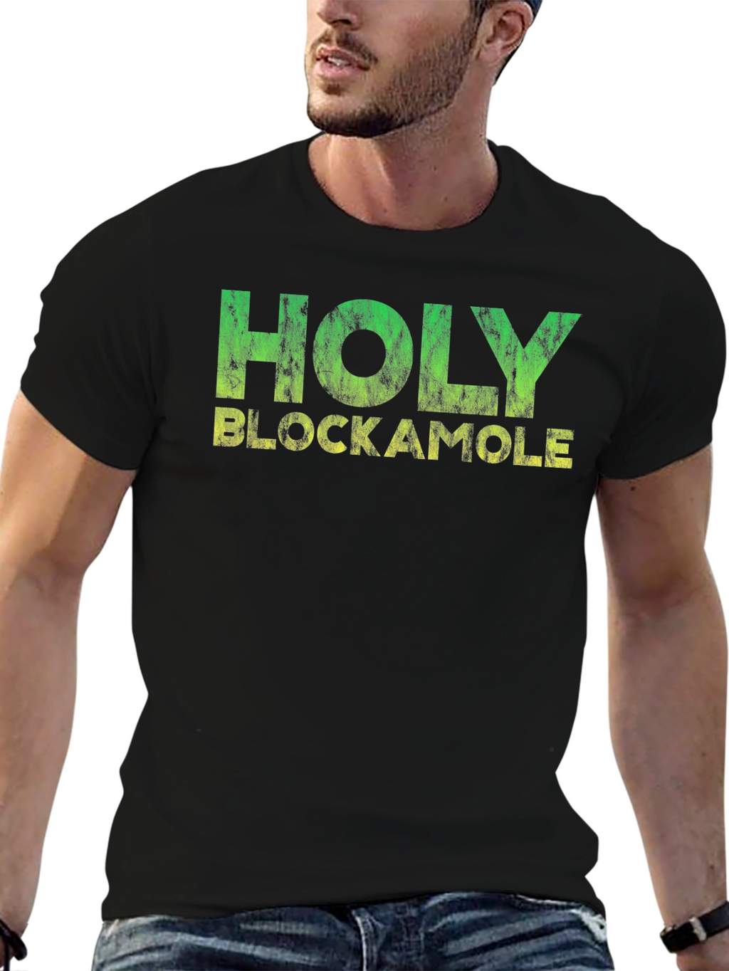 Holy Blockamole Graphic T-Shirt - Funny Avocado Pun Tee