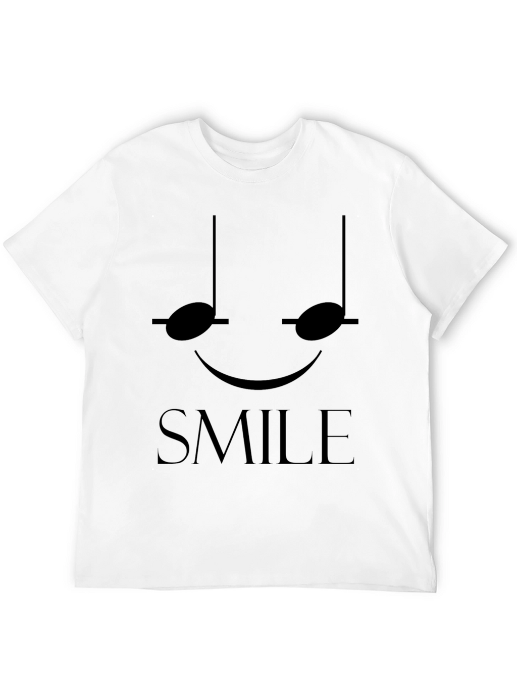 Smile Music Note T-Shirt - Black