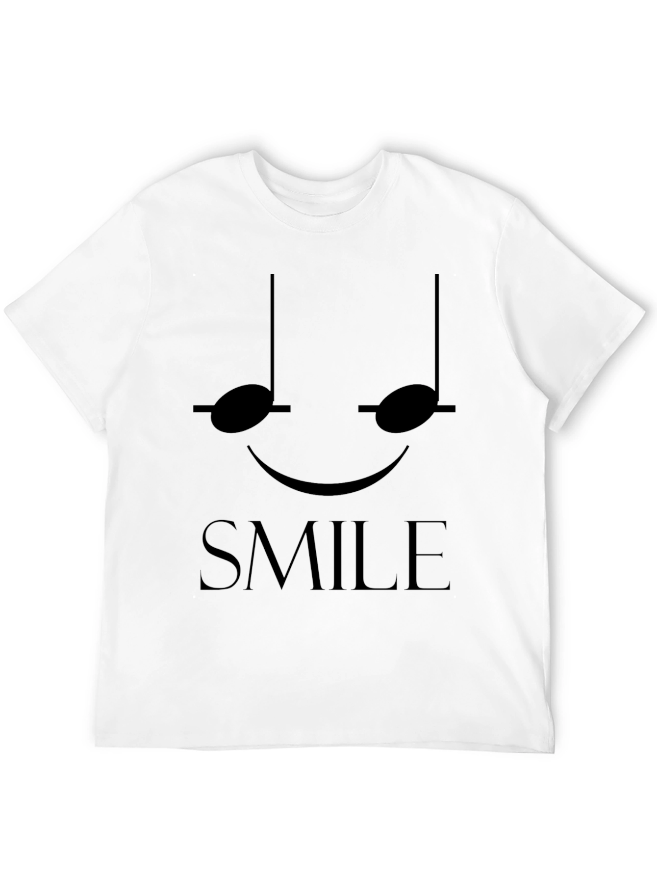 Smile Music Note T-Shirt - Black