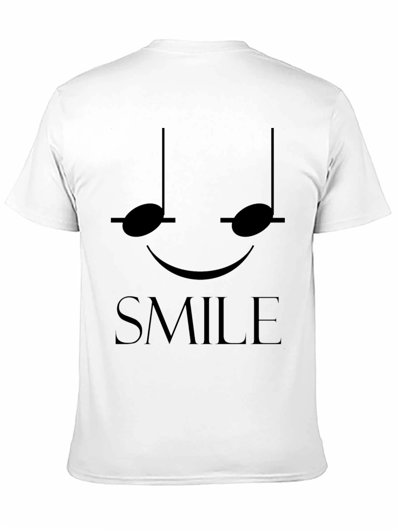 Smile Music Note T-Shirt - Black