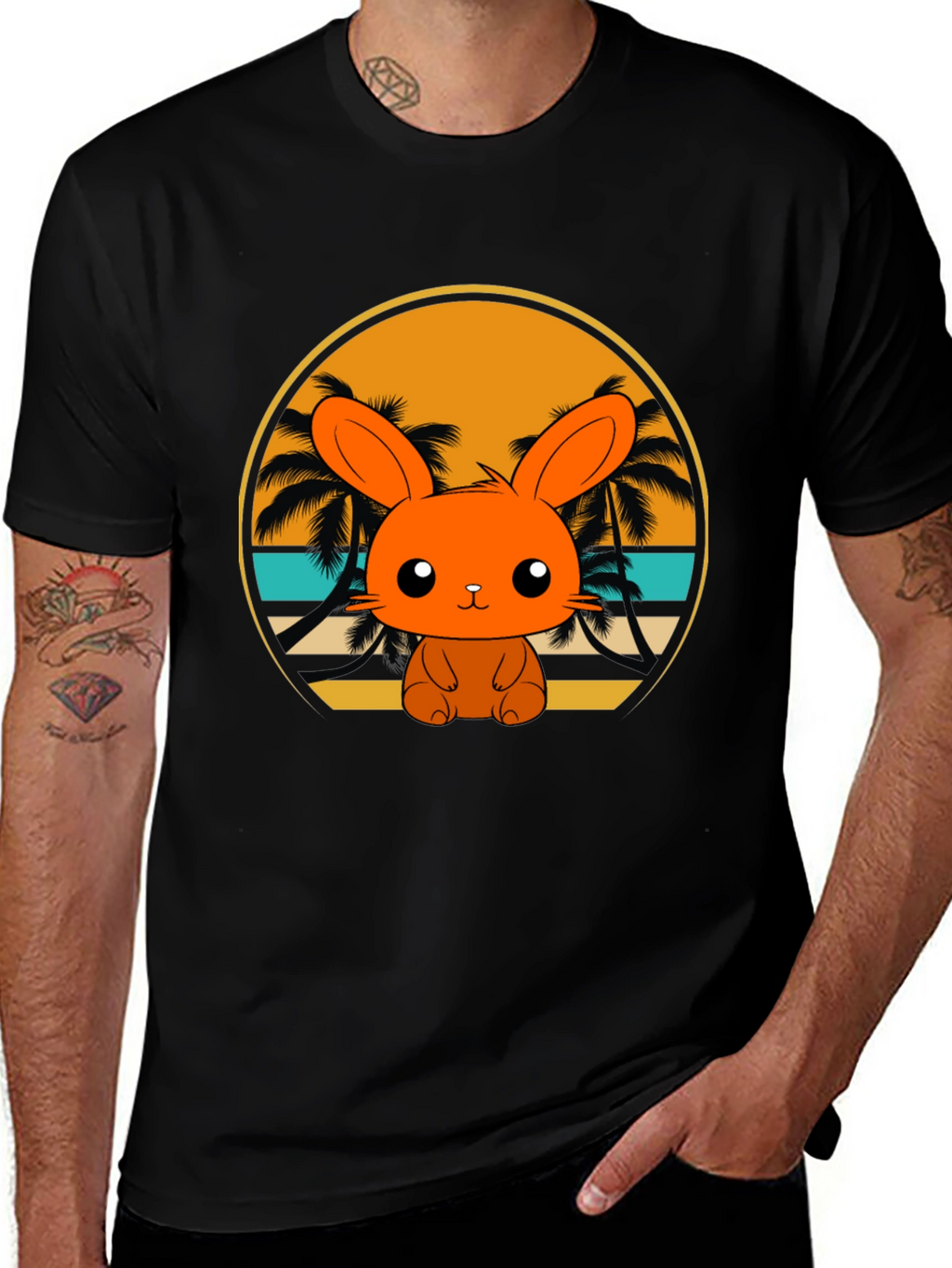 Bunny Beach T-Shirt: Cute Summer Vibes