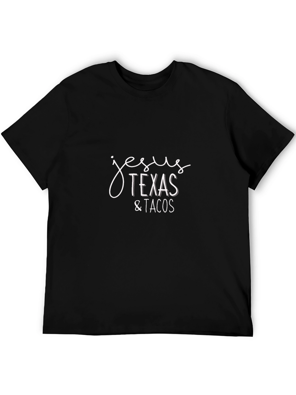 Jesus Texas and Tacos Black T-Shirt