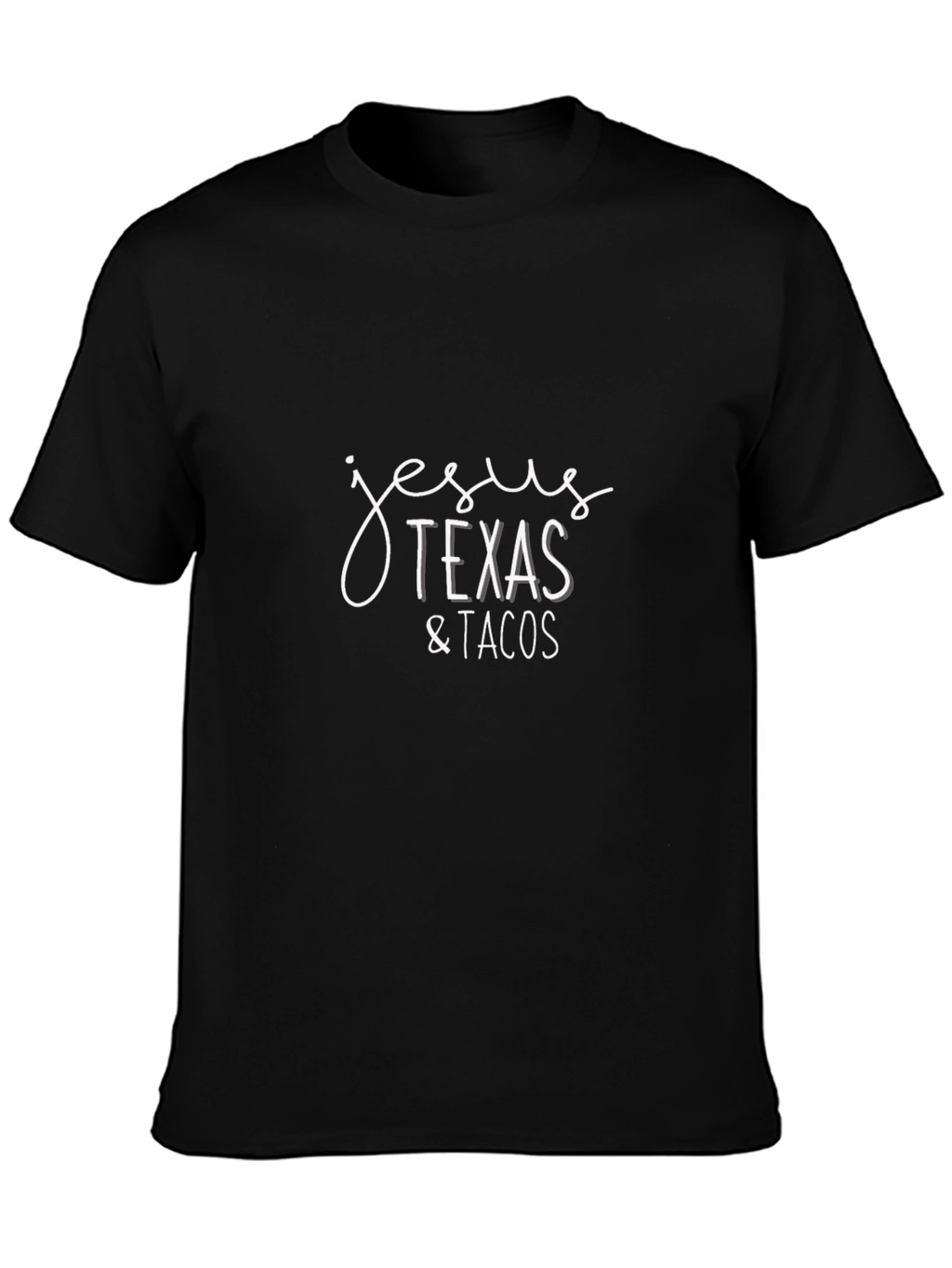 Jesus Texas and Tacos Black T-Shirt