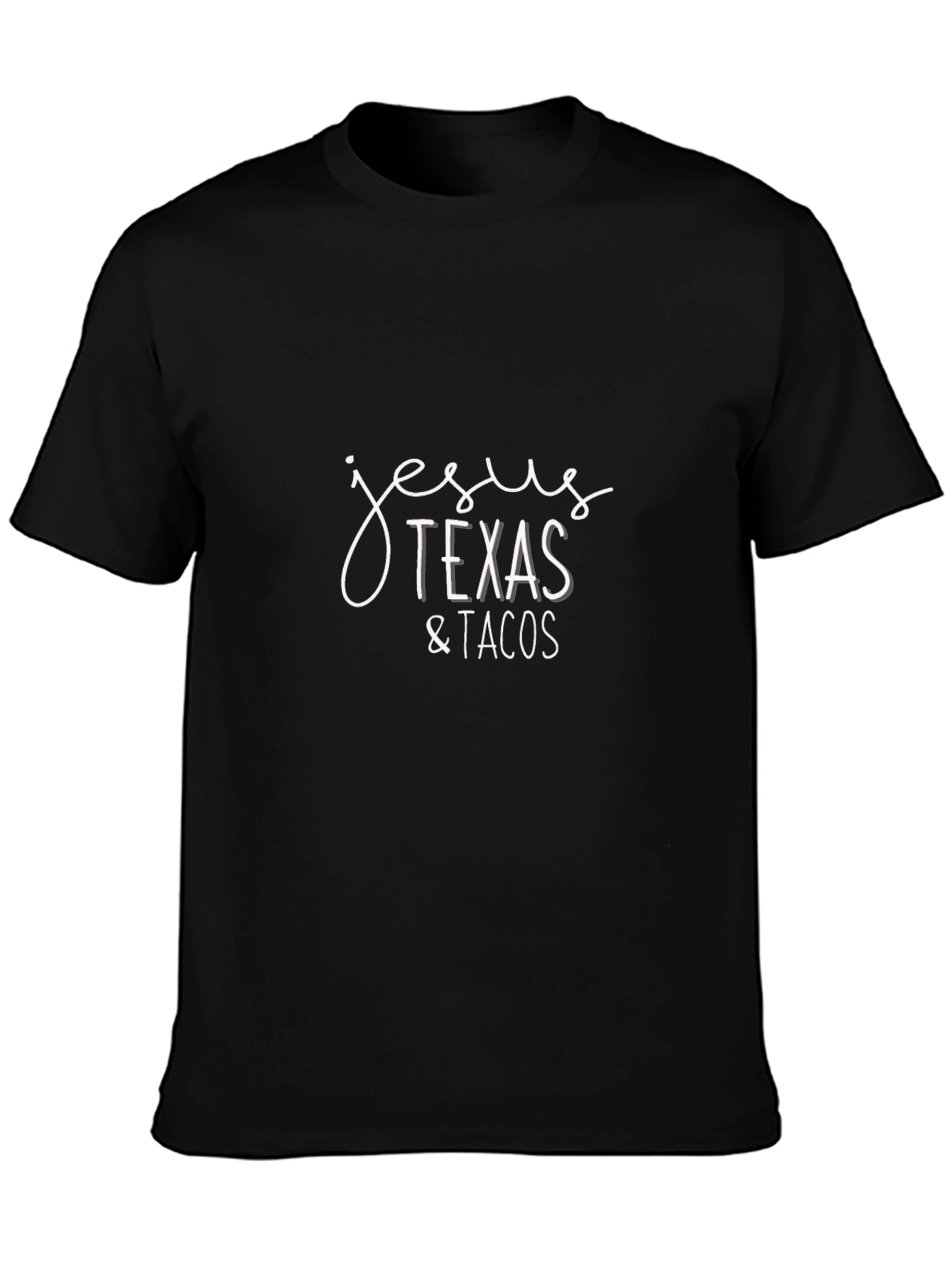 Jesus Texas and Tacos Black T-Shirt
