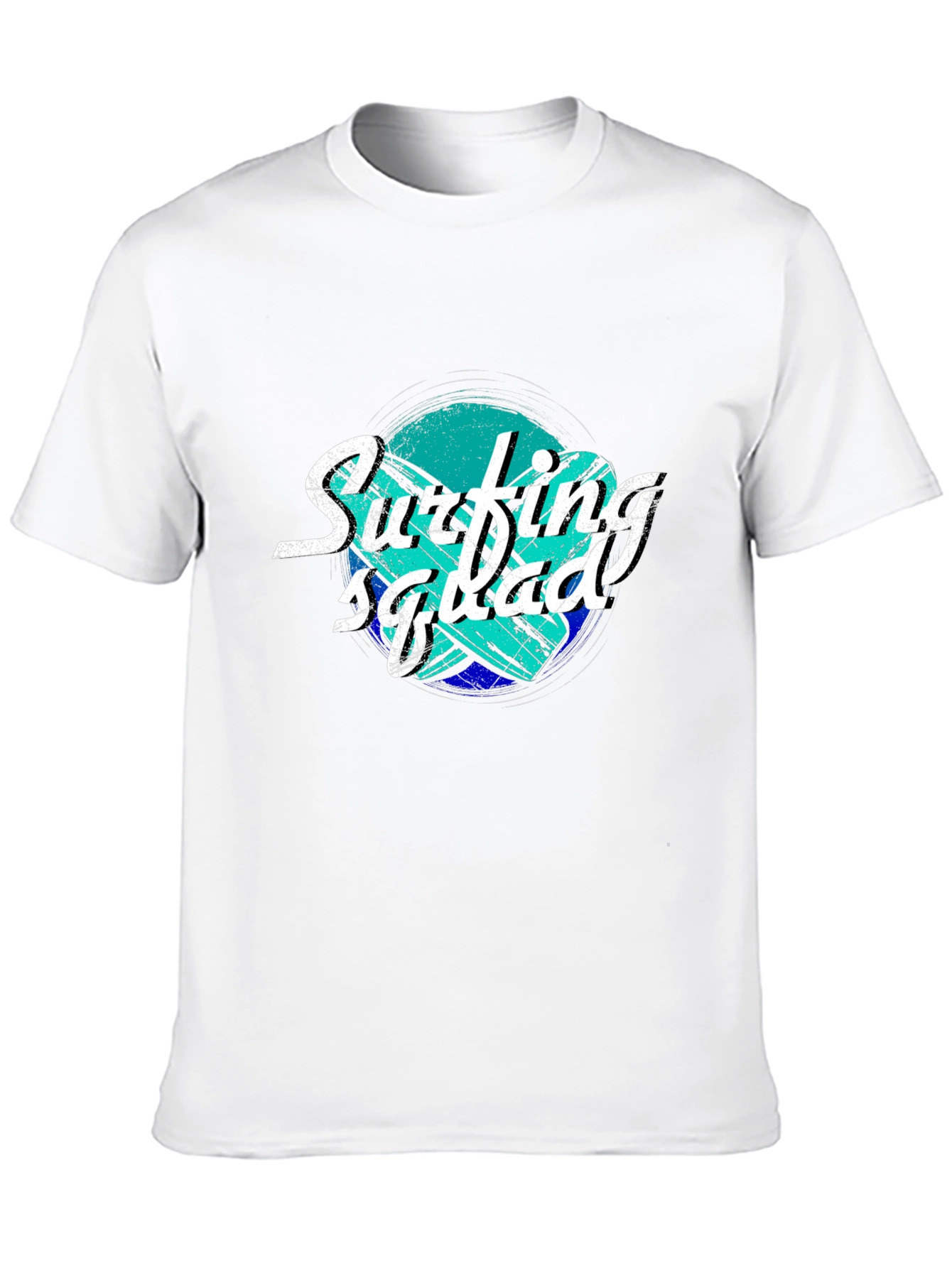 Surfing Squad Black T-Shirt - Surf Style Tee