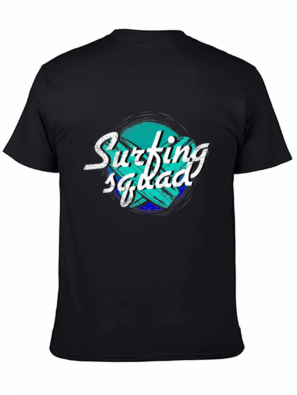 Surfing Squad Black T-Shirt - Surf Style Tee