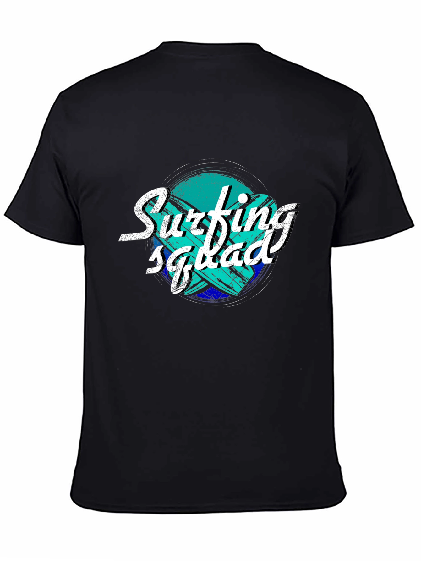 Surfing Squad Black T-Shirt - Surf Style Tee