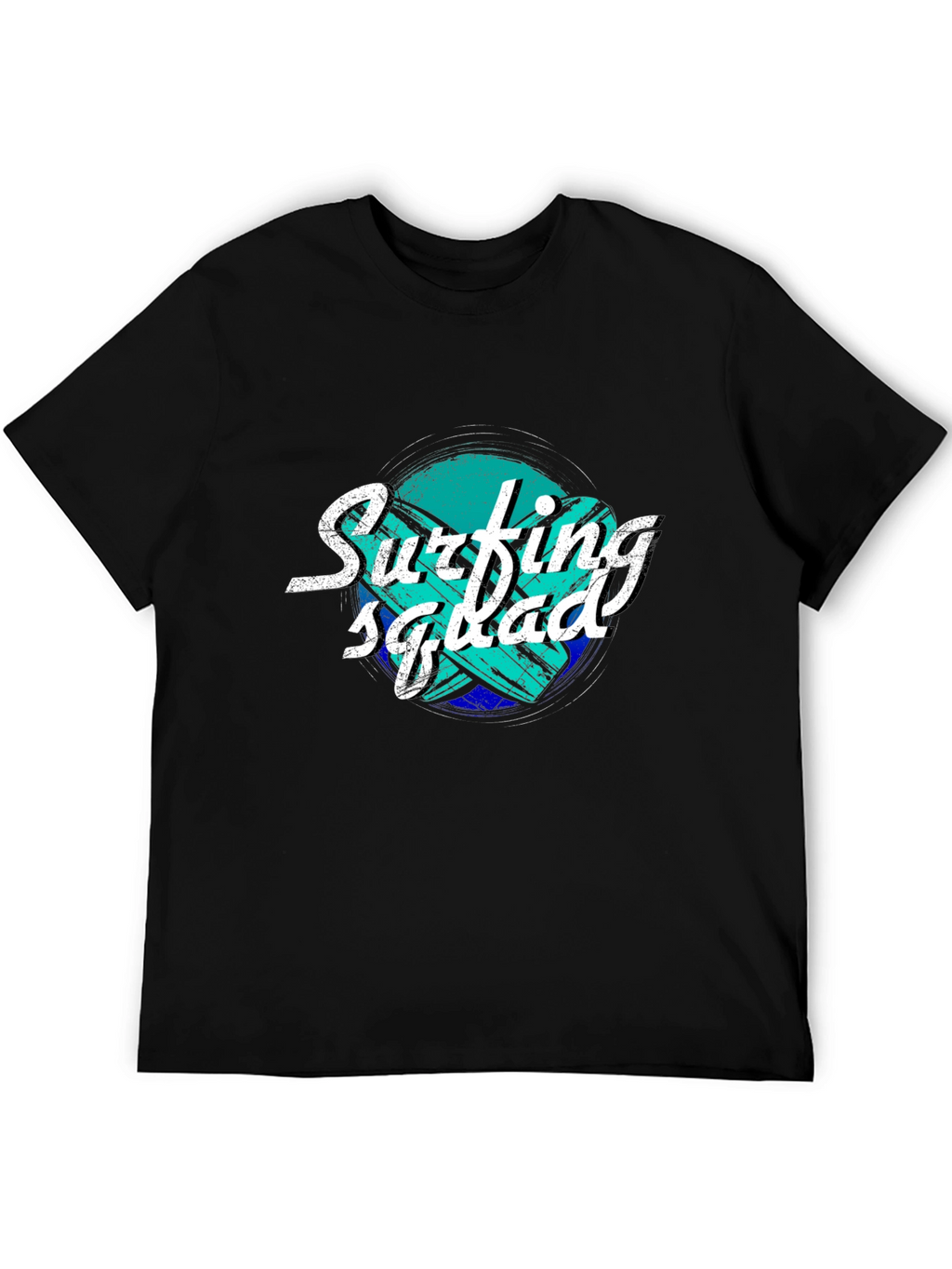 Surfing Squad Black T-Shirt - Surf Style Tee